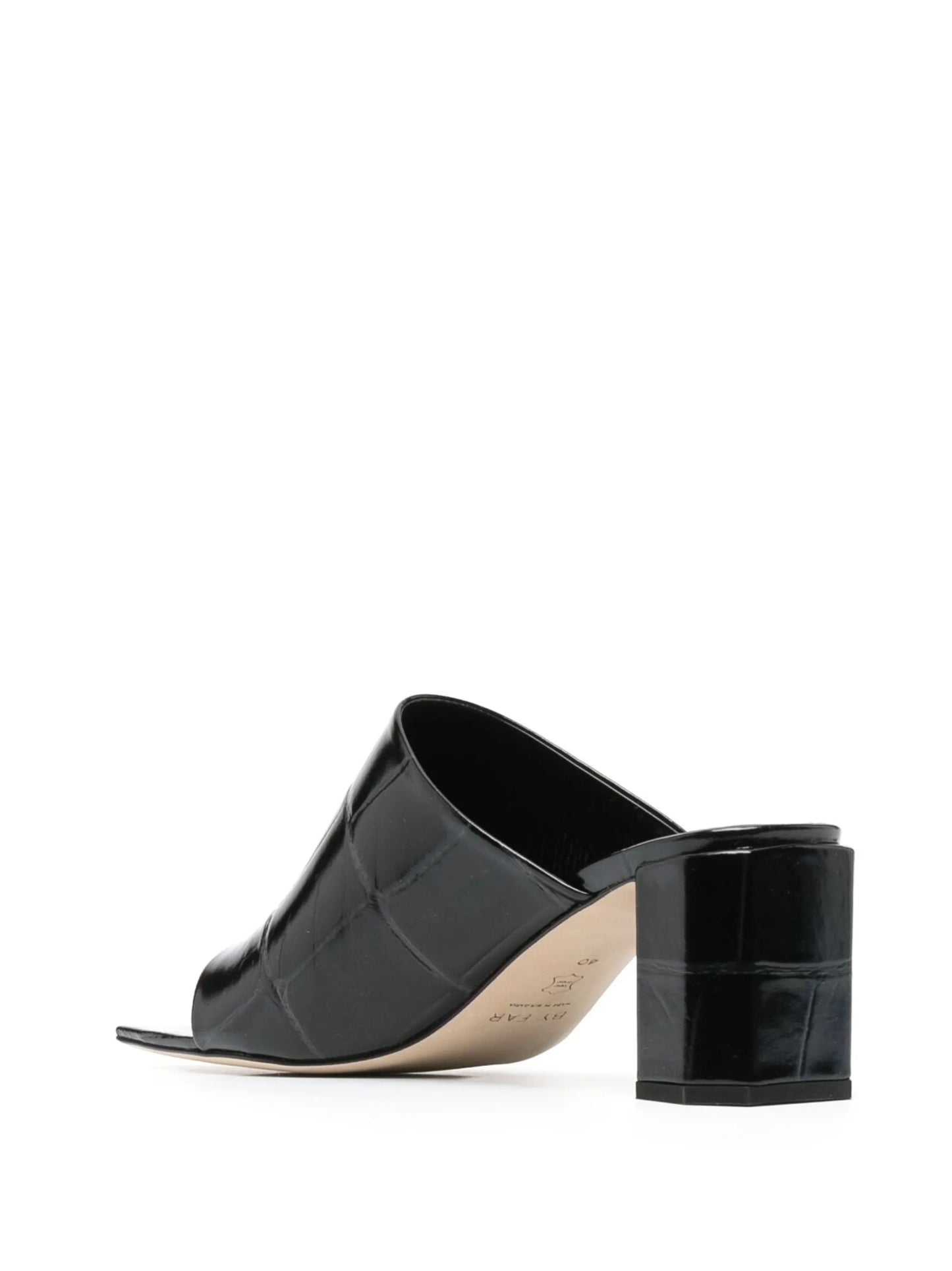 crocodile-effect sandals