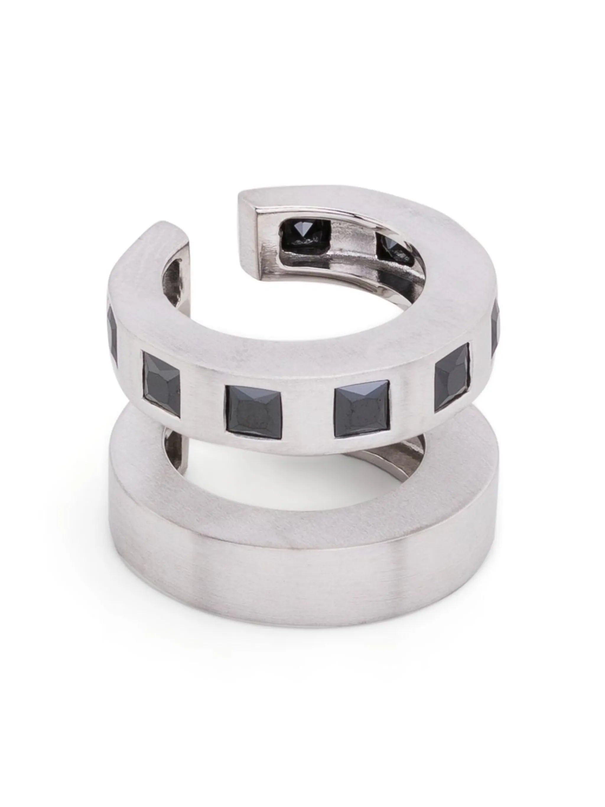 Arch  Zirconia Double cuff earrings