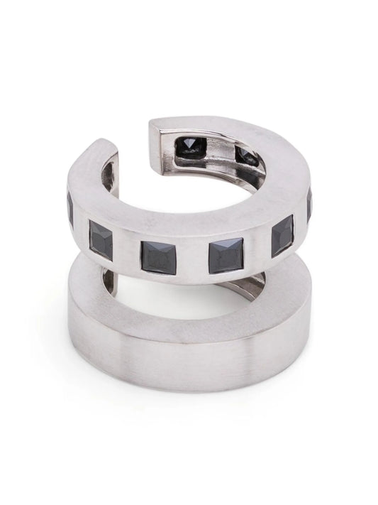 Arch  Zirconia Double cuff earrings