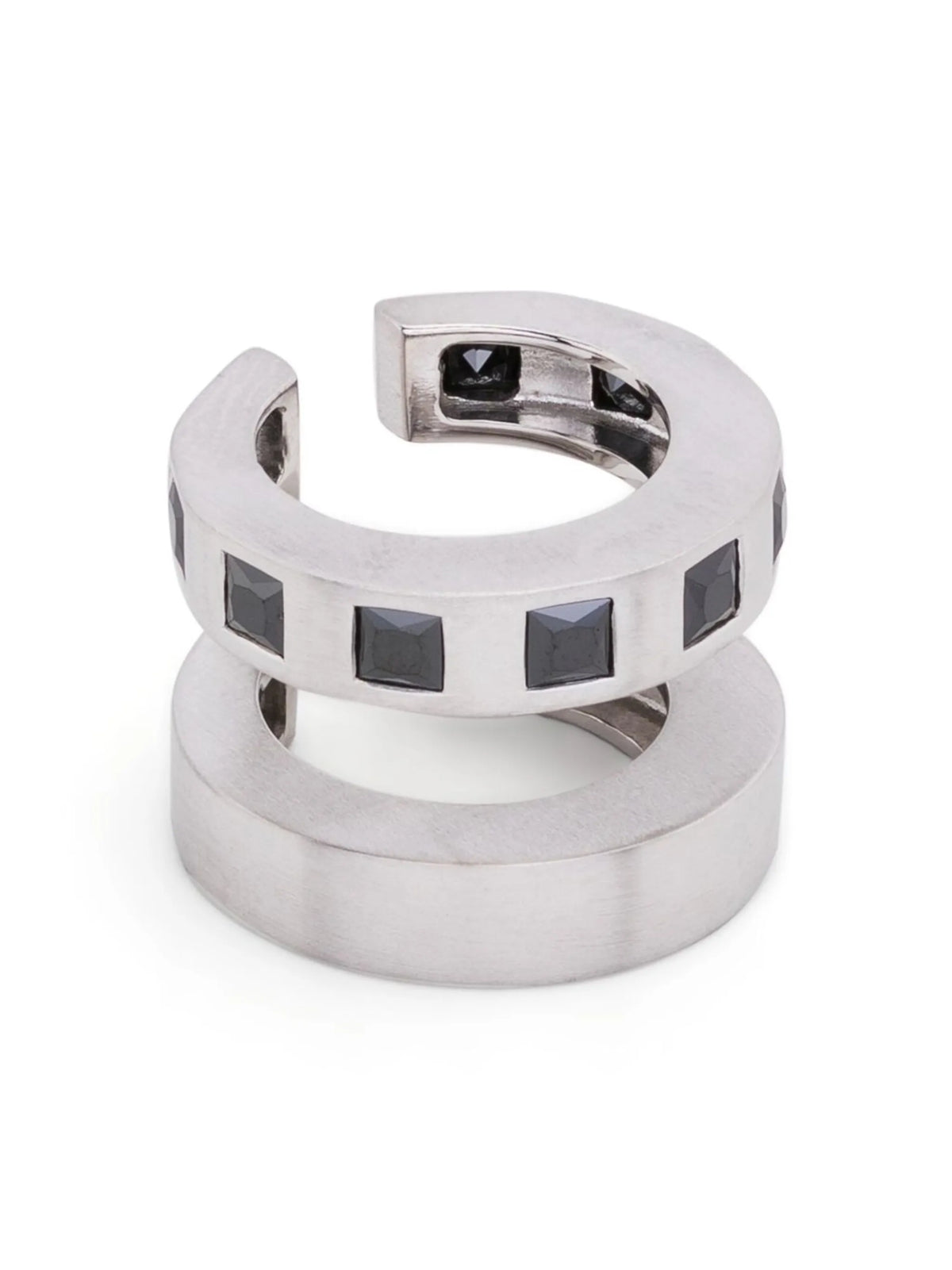 Arch  Zirconia Double cuff earrings