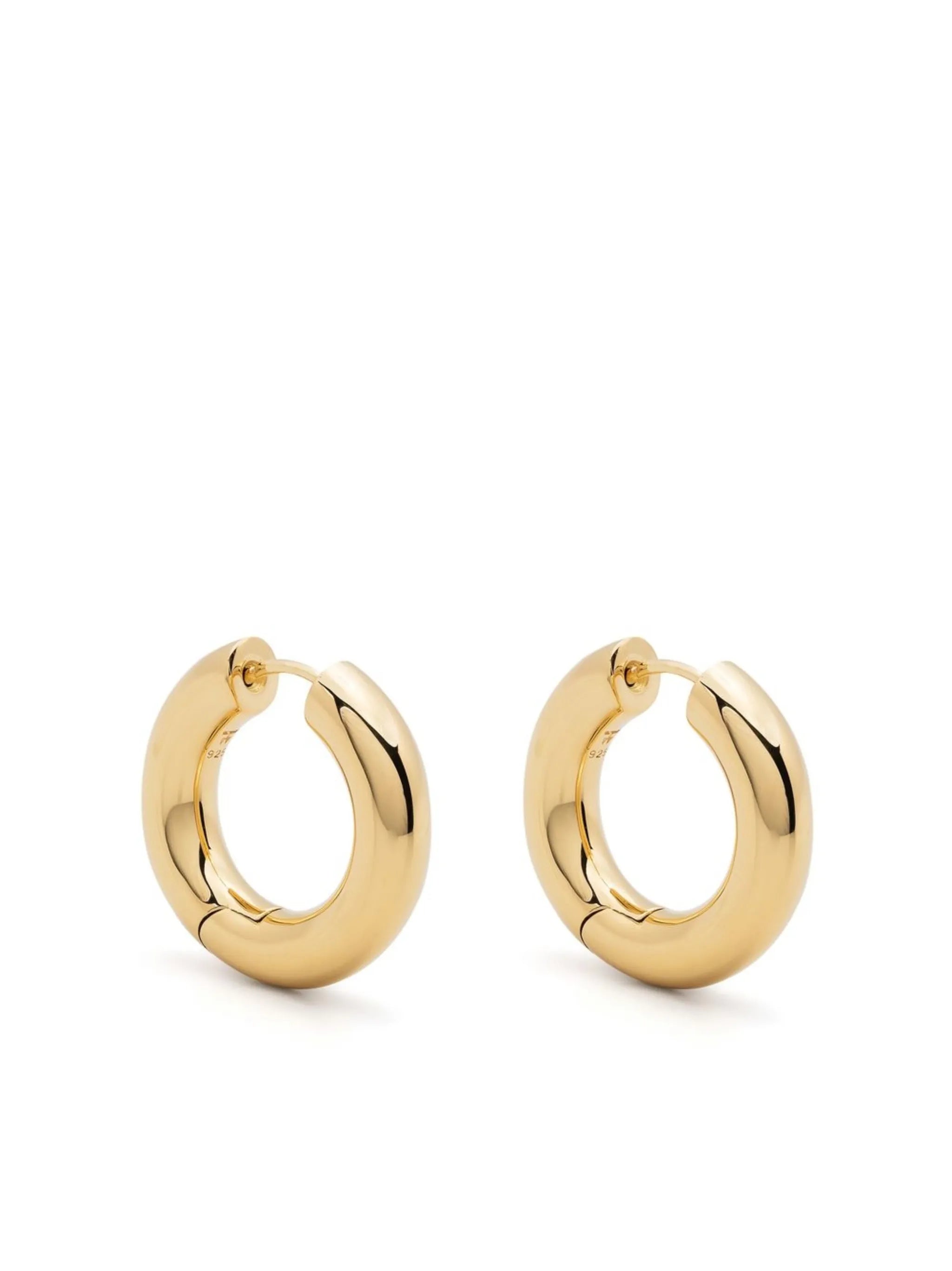 9kt yellow gold Chunky Medium Hoop earrings