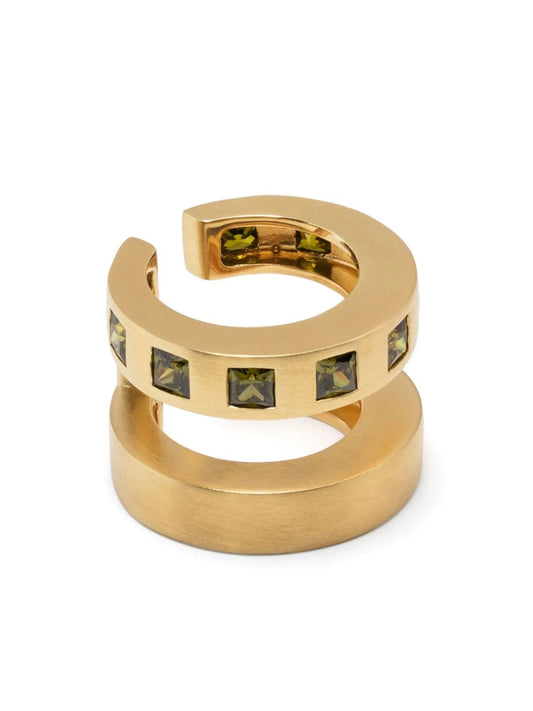 Arch Zirconia Double cuff earrings
