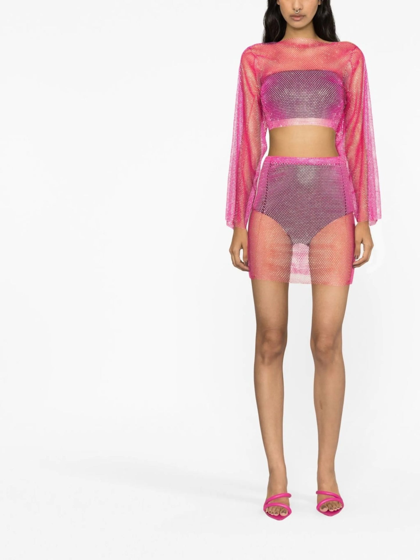 transparent mini skirt