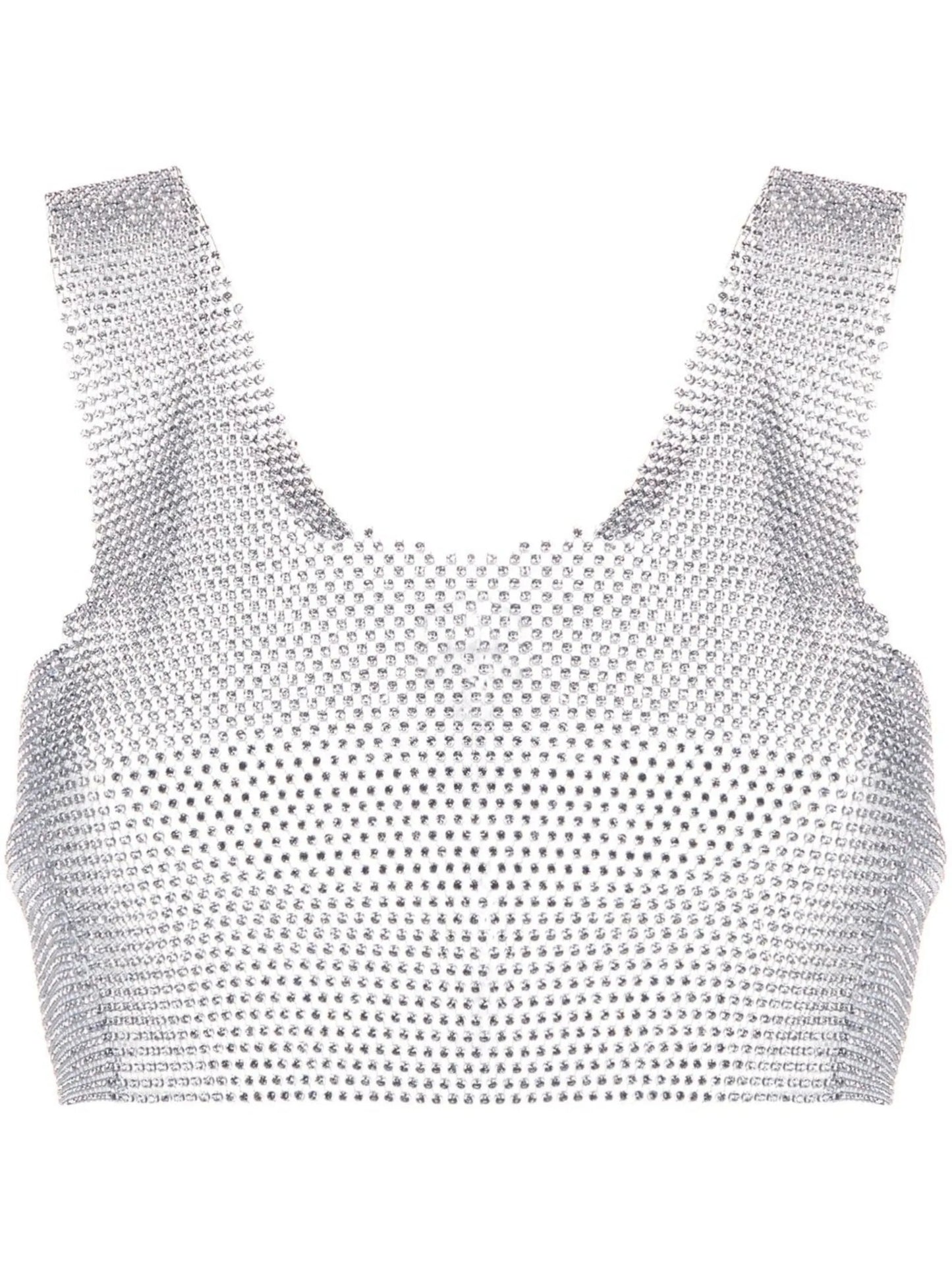 rhinestone-embellished crop top