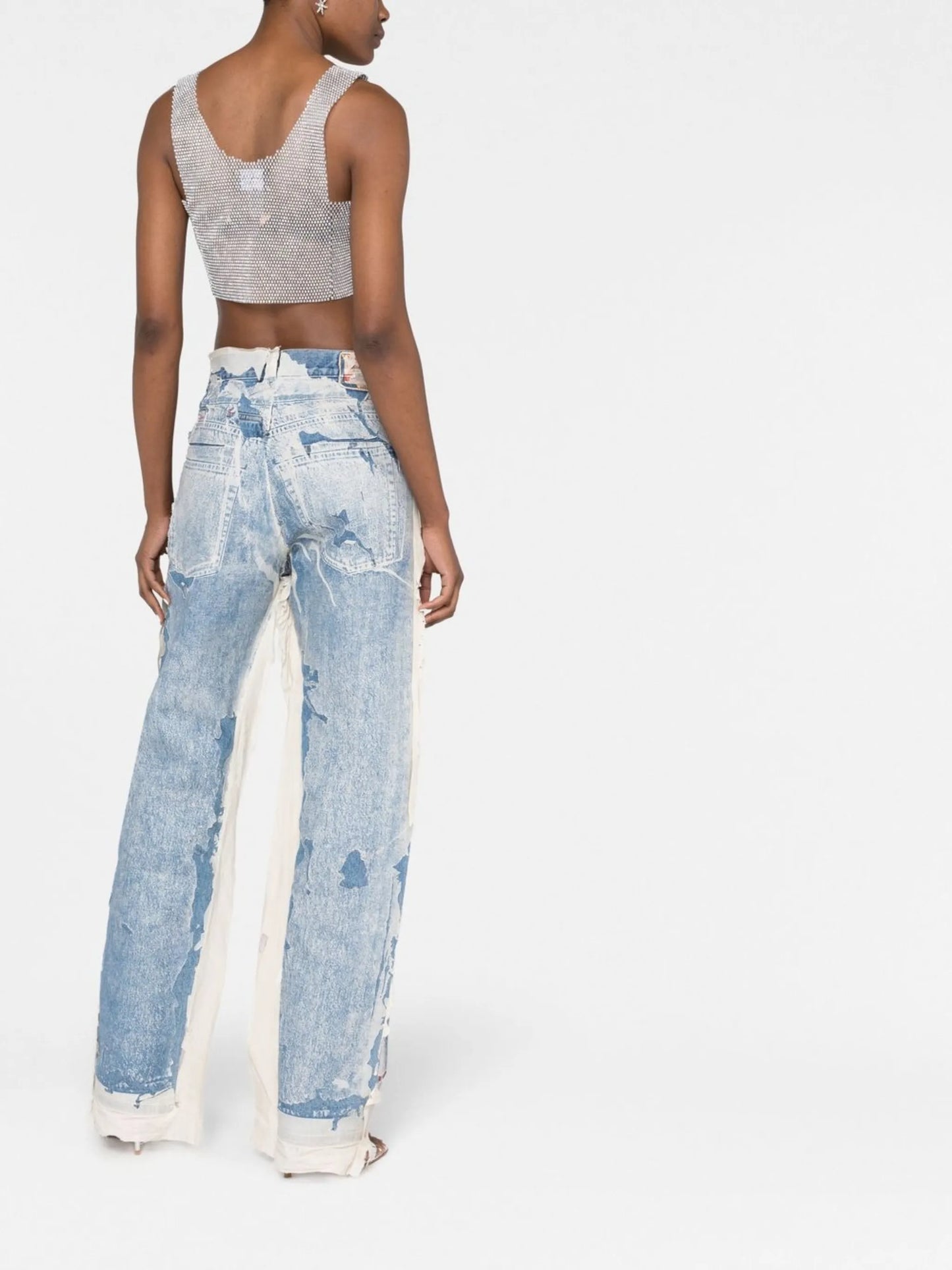 rhinestone-embellished crop top