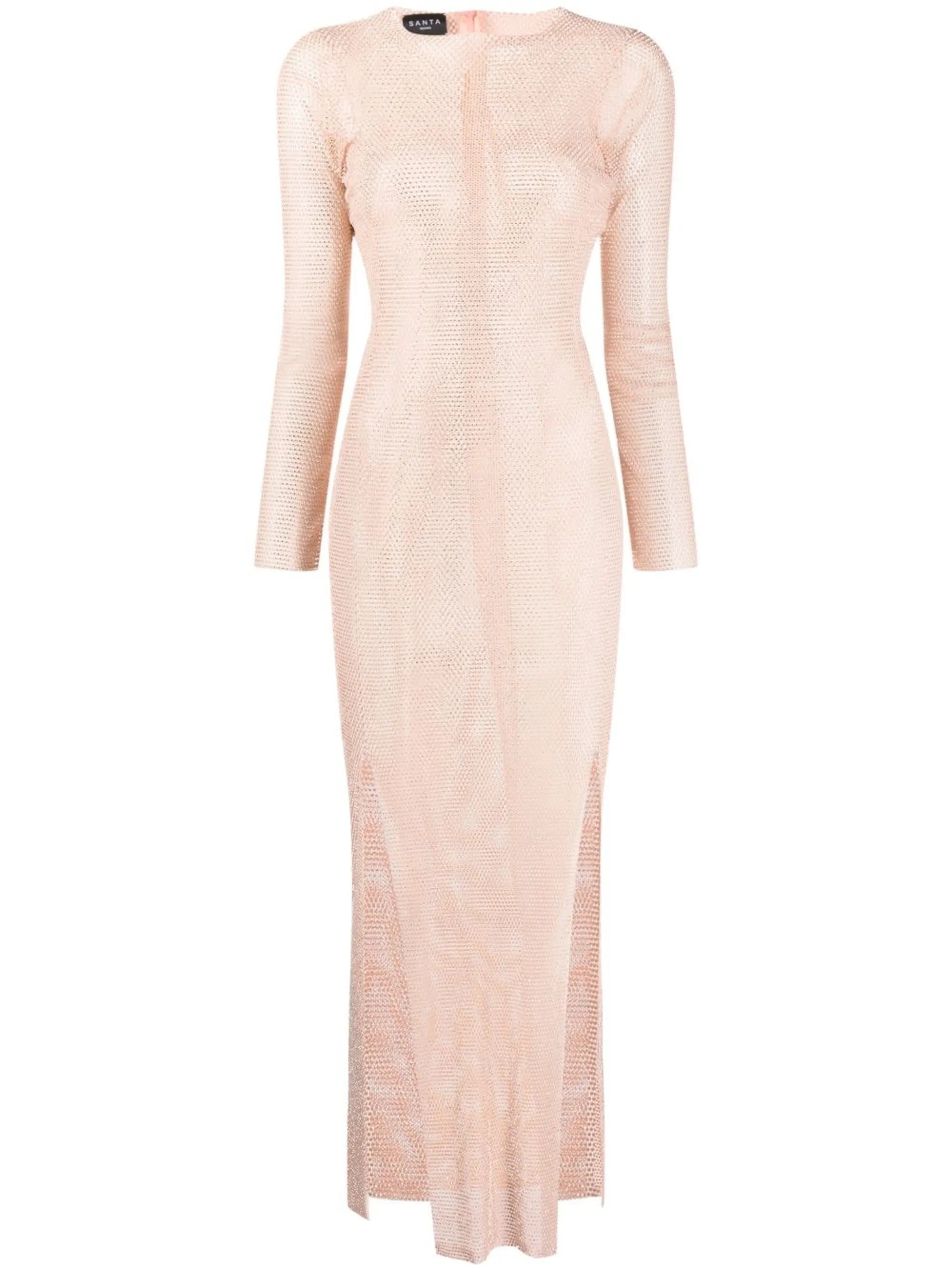 crystal-embellished maxi dress