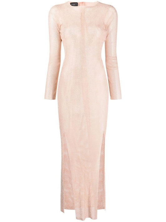 crystal-embellished maxi dress