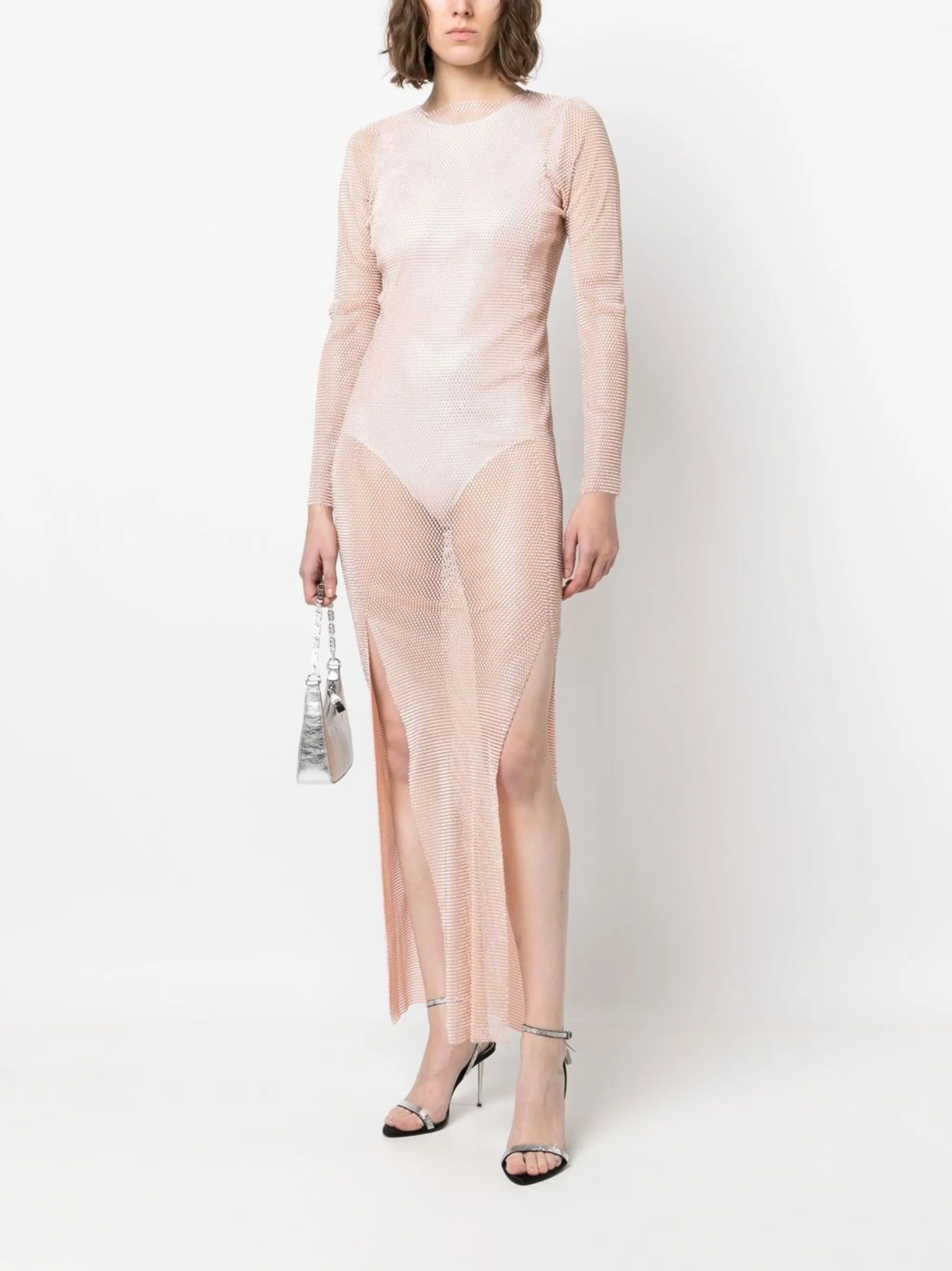 crystal-embellished maxi dress