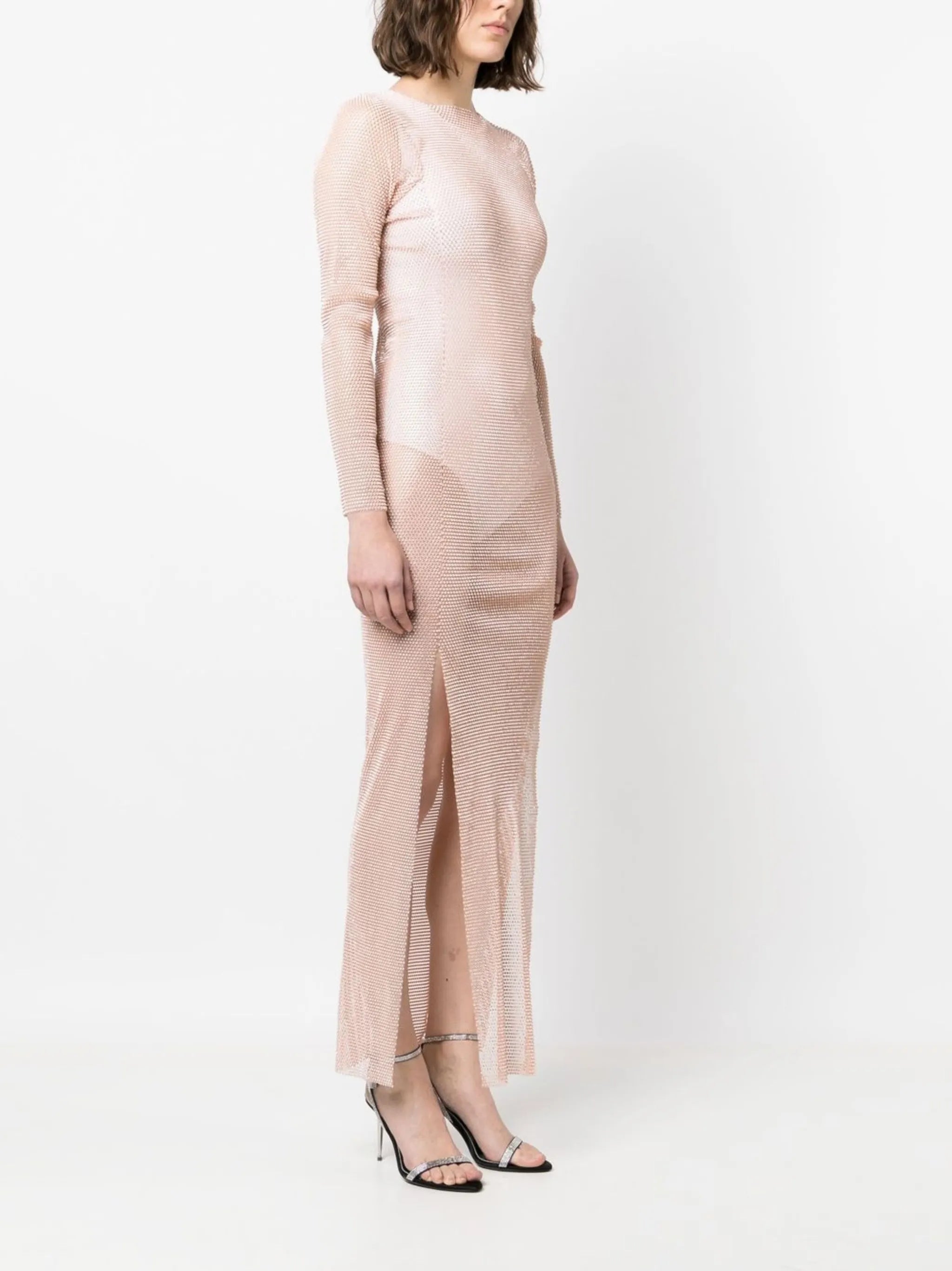 crystal-embellished maxi dress