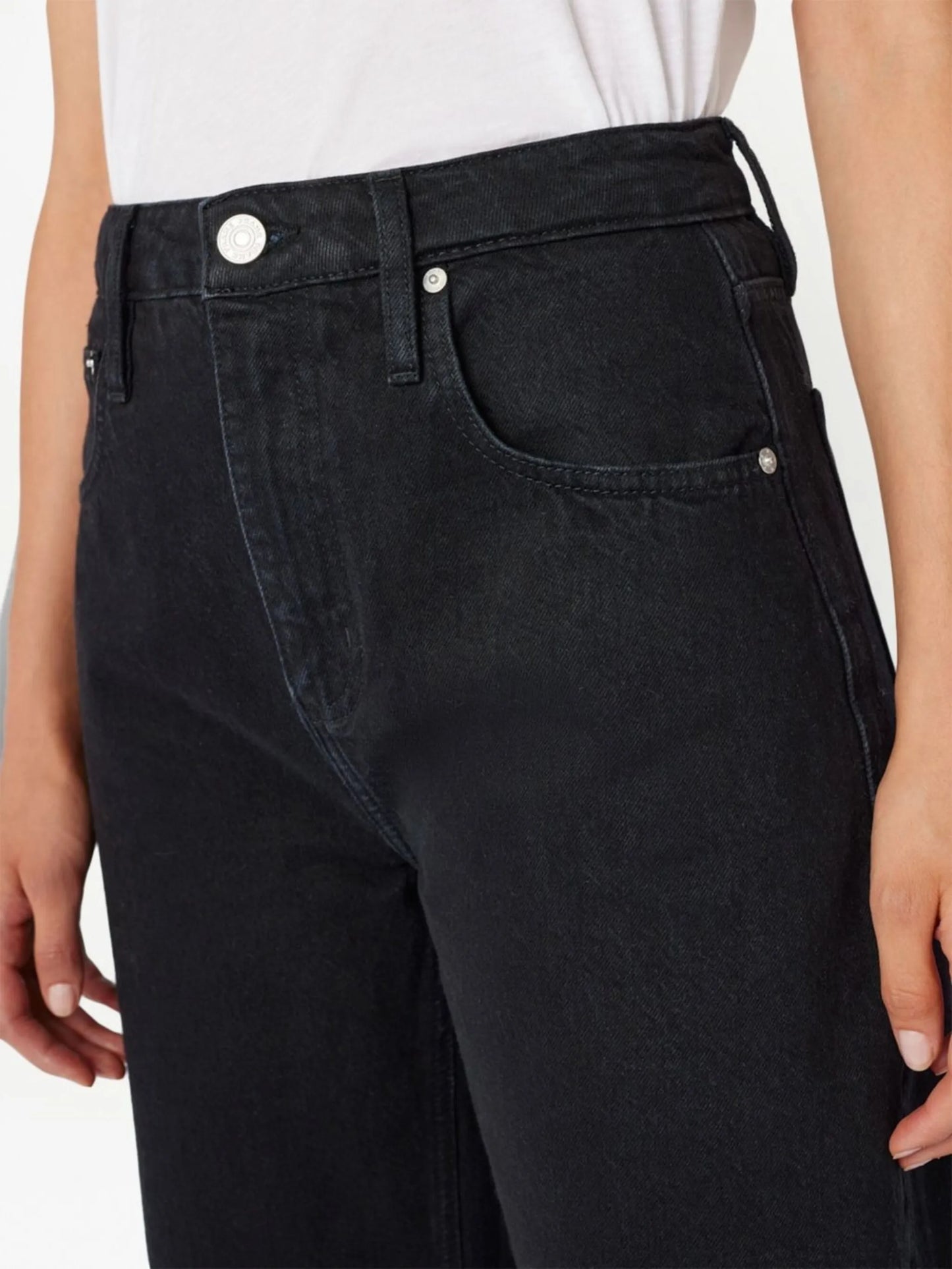 mid-rise tapered jeans