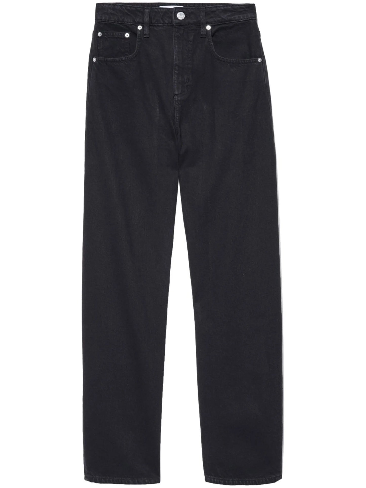 mid-rise tapered jeans