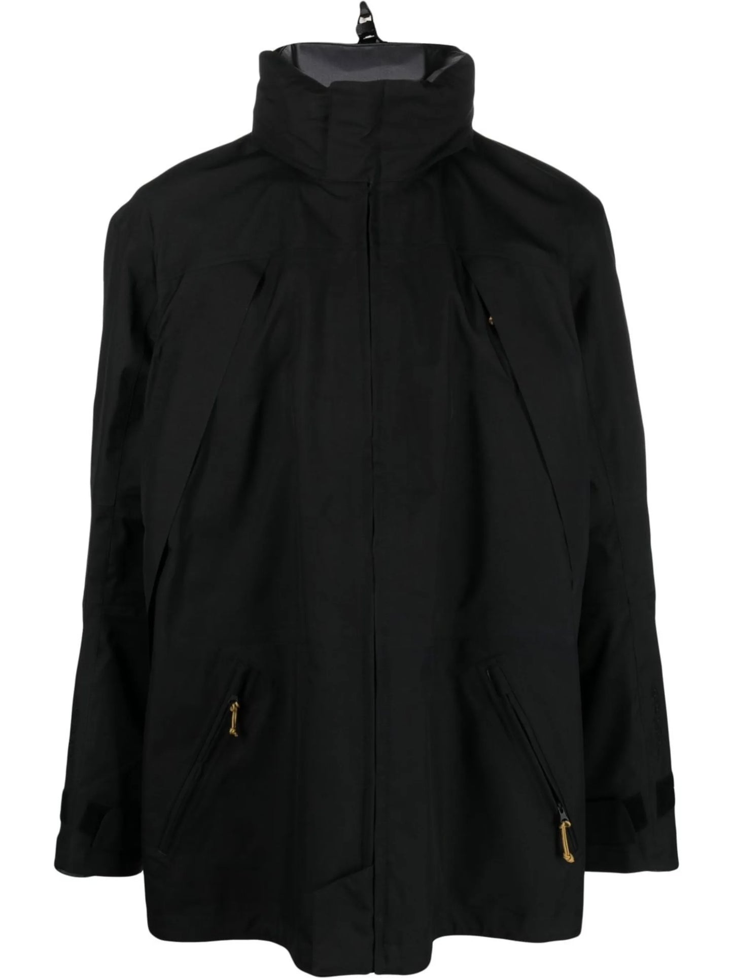 high-neck zip-fastening parka jacket