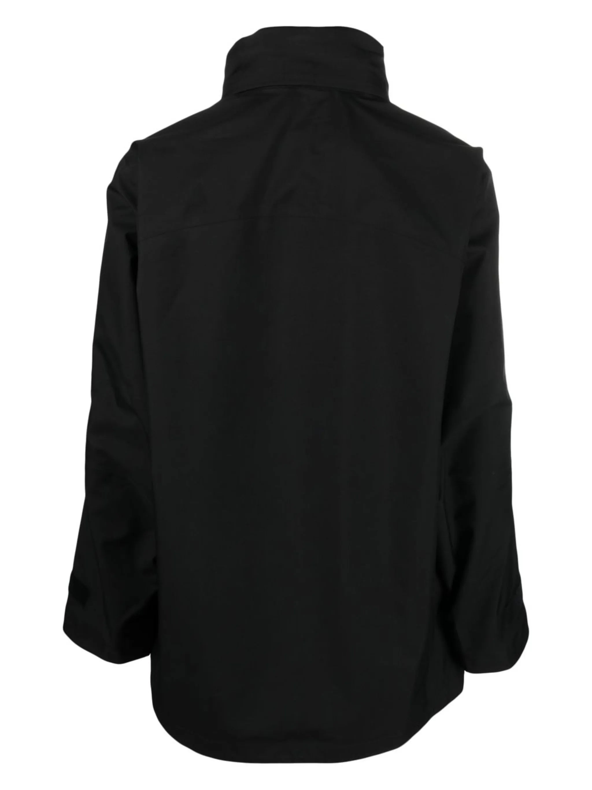 high-neck zip-fastening parka jacket