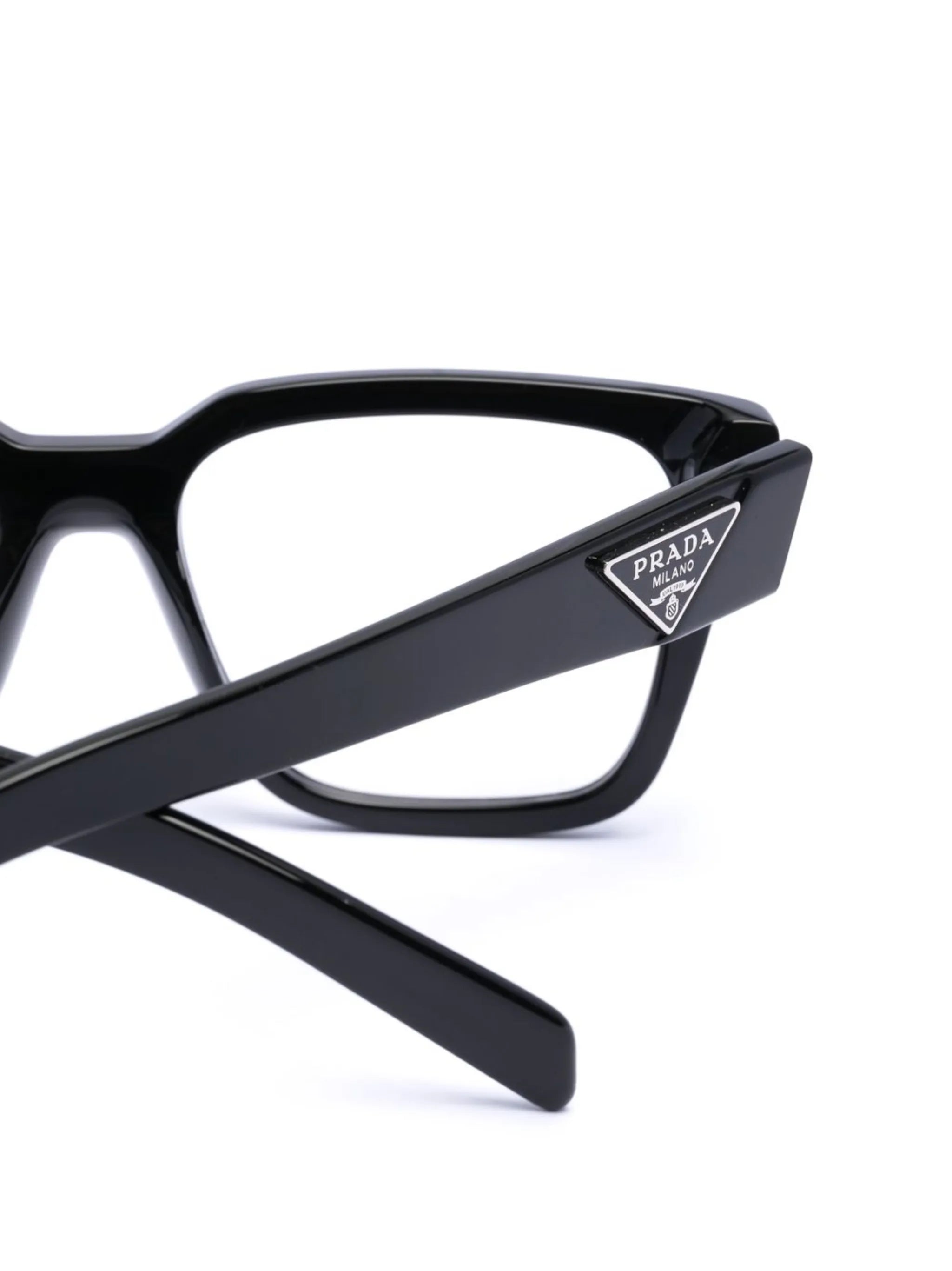 triangle-logo plaque square-frame glasses
