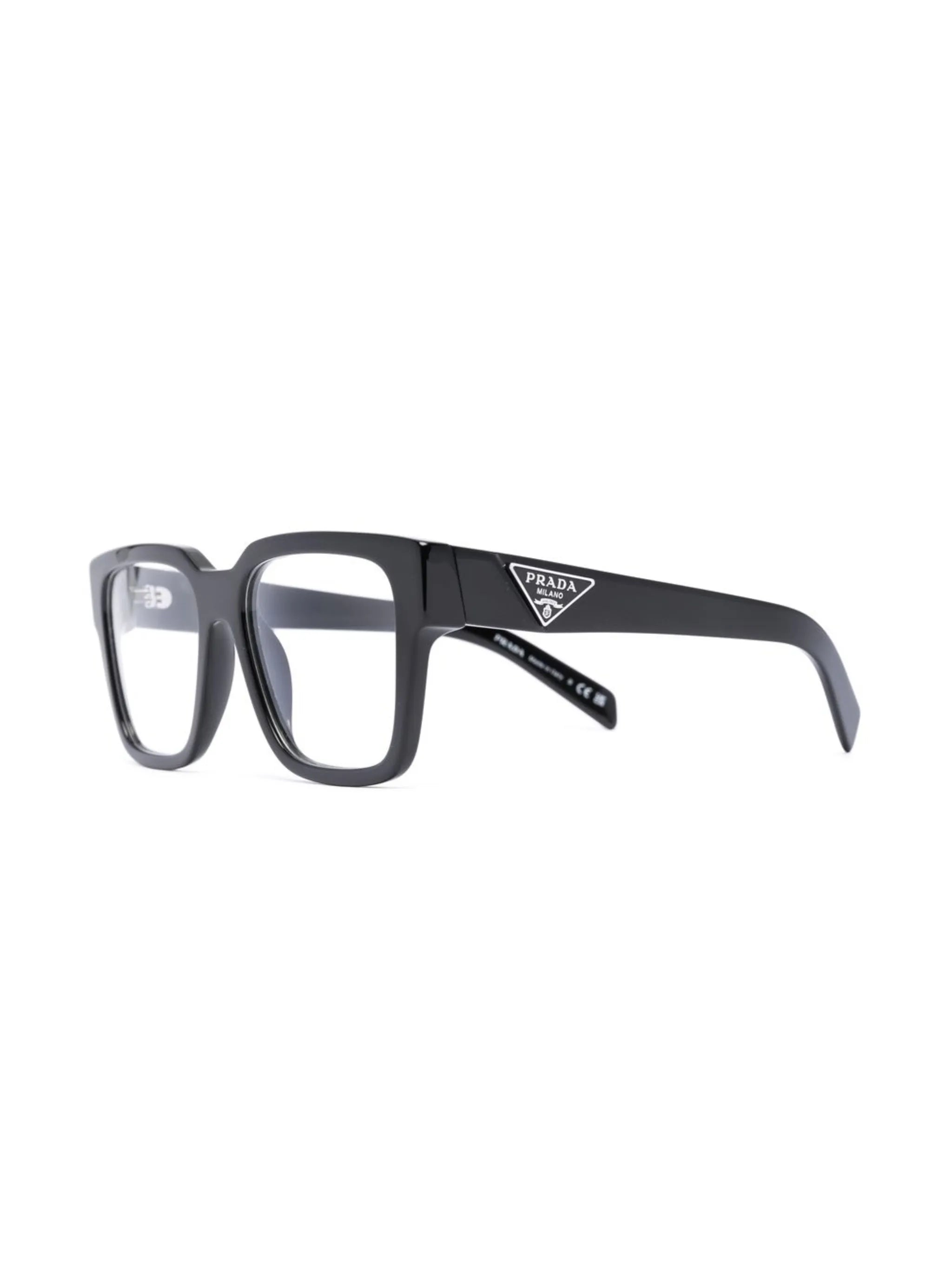 triangle-logo plaque square-frame glasses