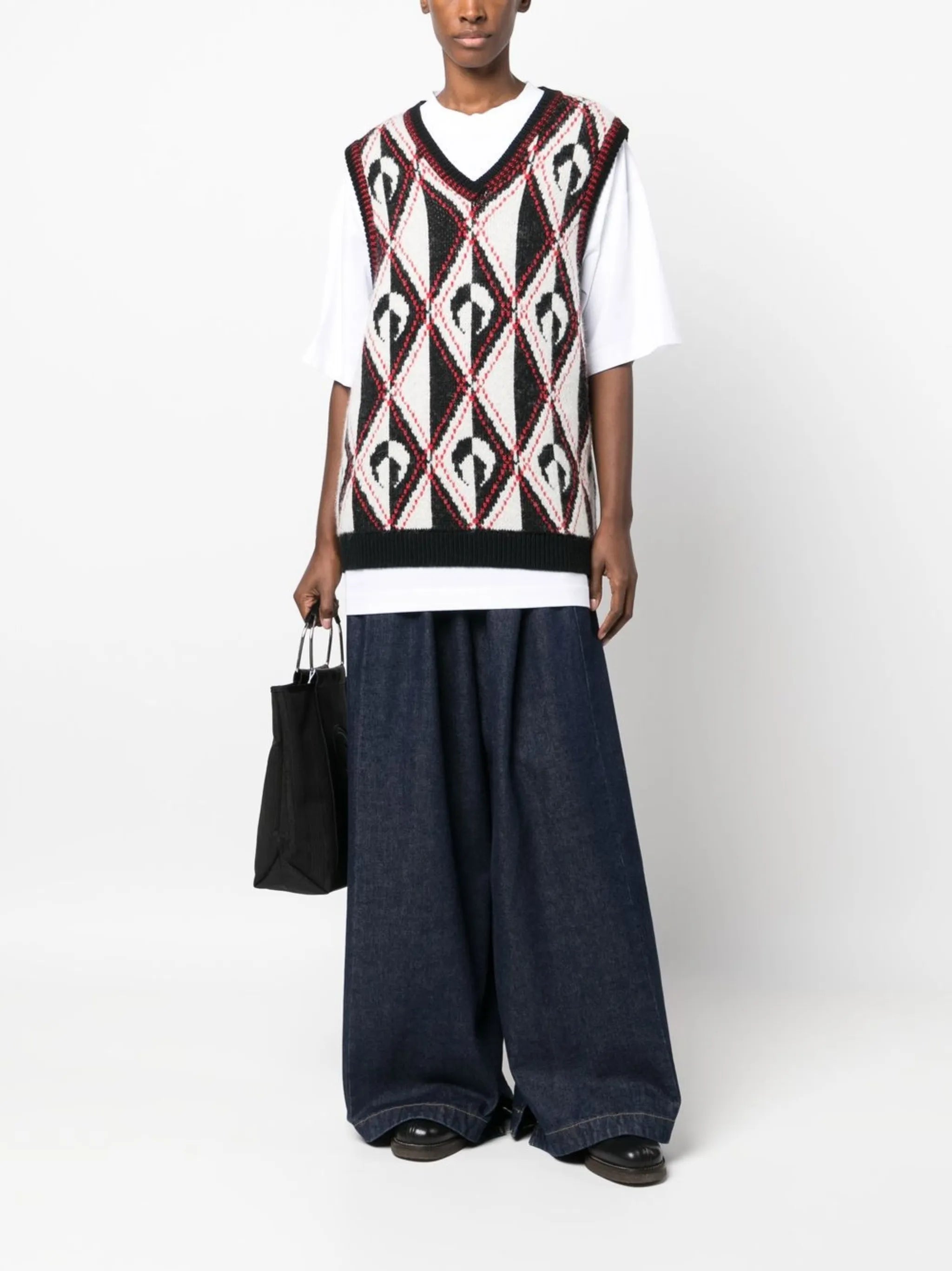pleated wide-leg trousers