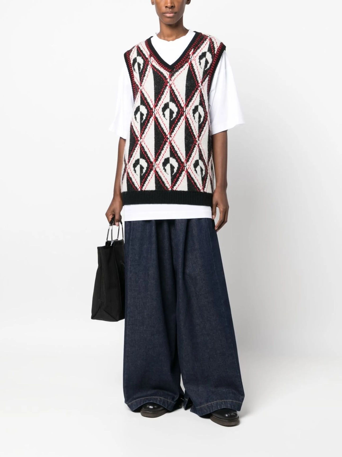 pleated wide-leg trousers