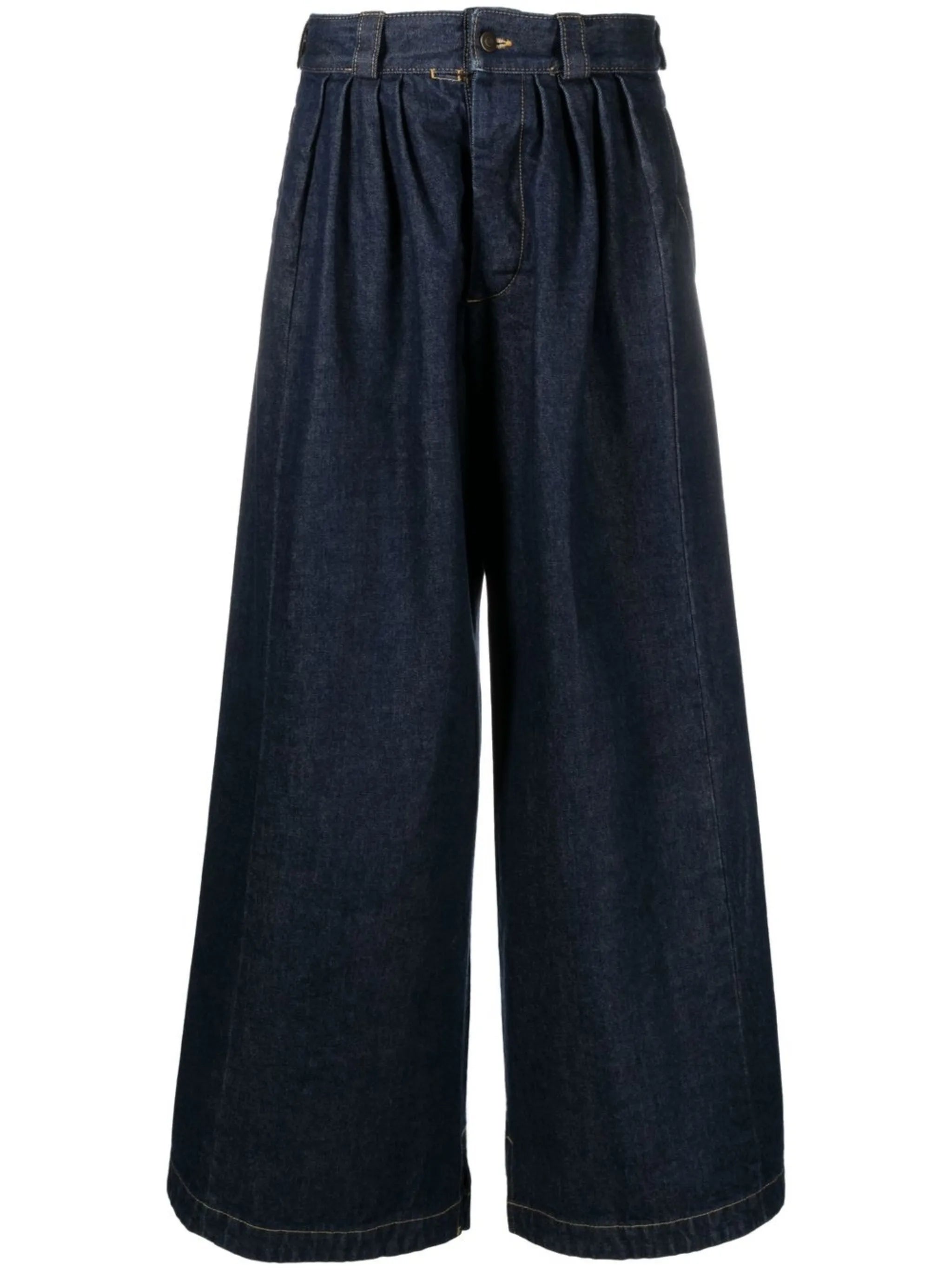 pleated wide-leg trousers