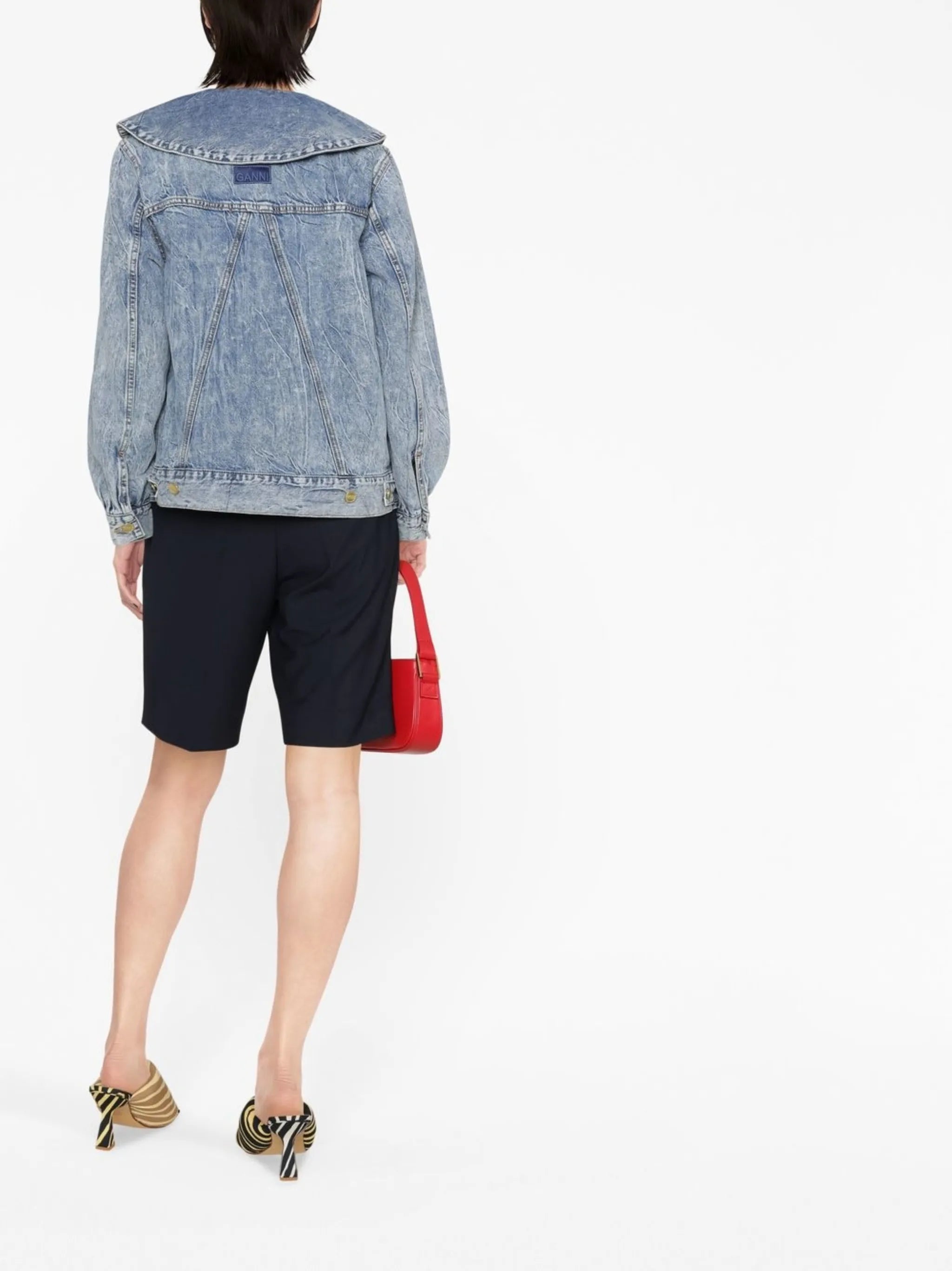 Peter Pan-collar denim jacket