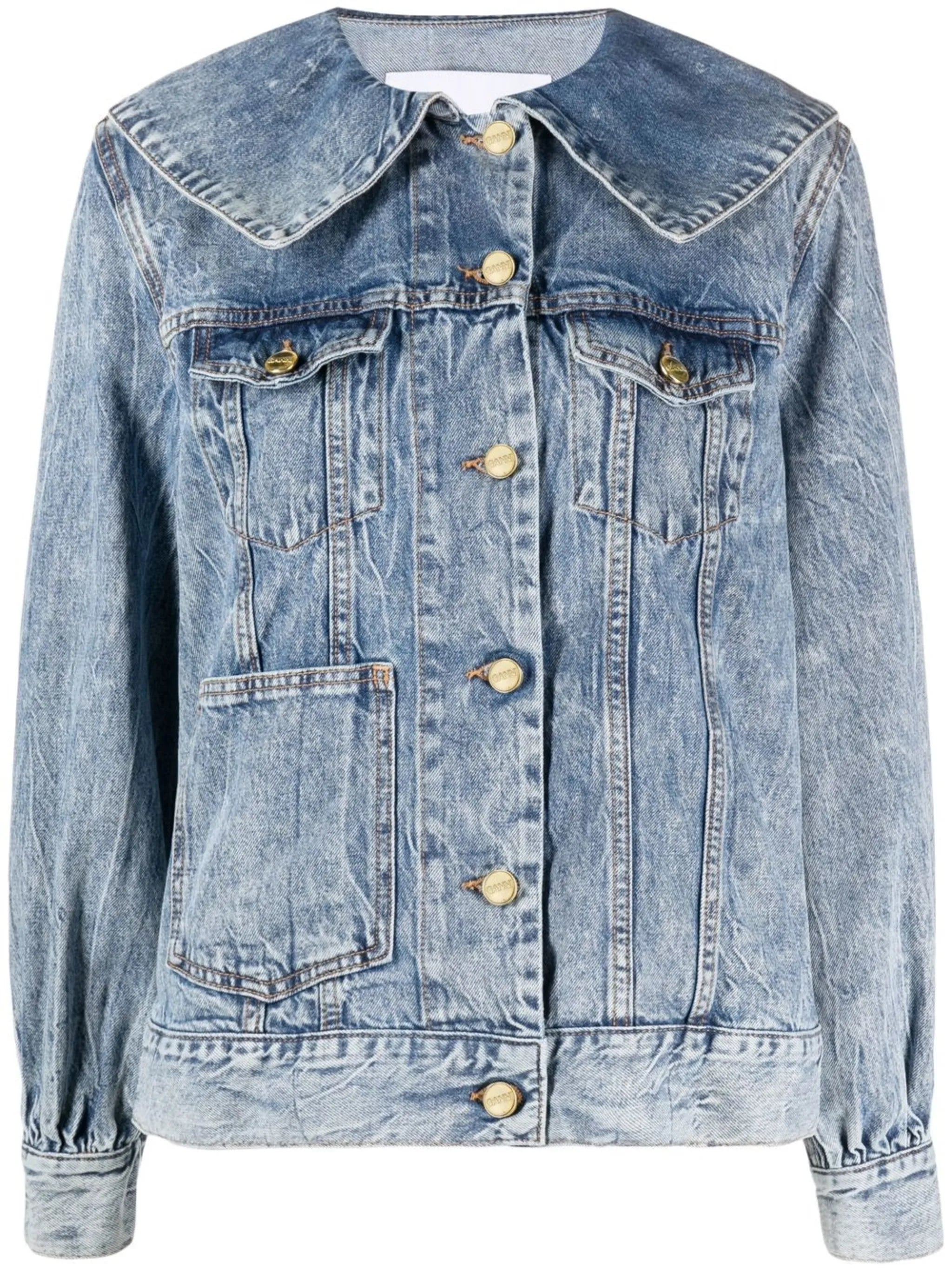 Peter Pan-collar denim jacket