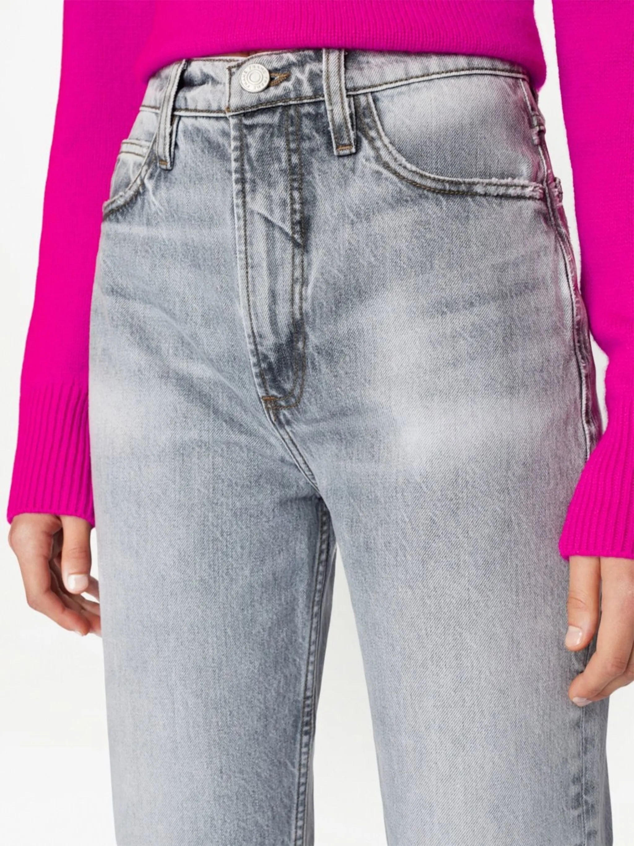 mid-rise straight jeans