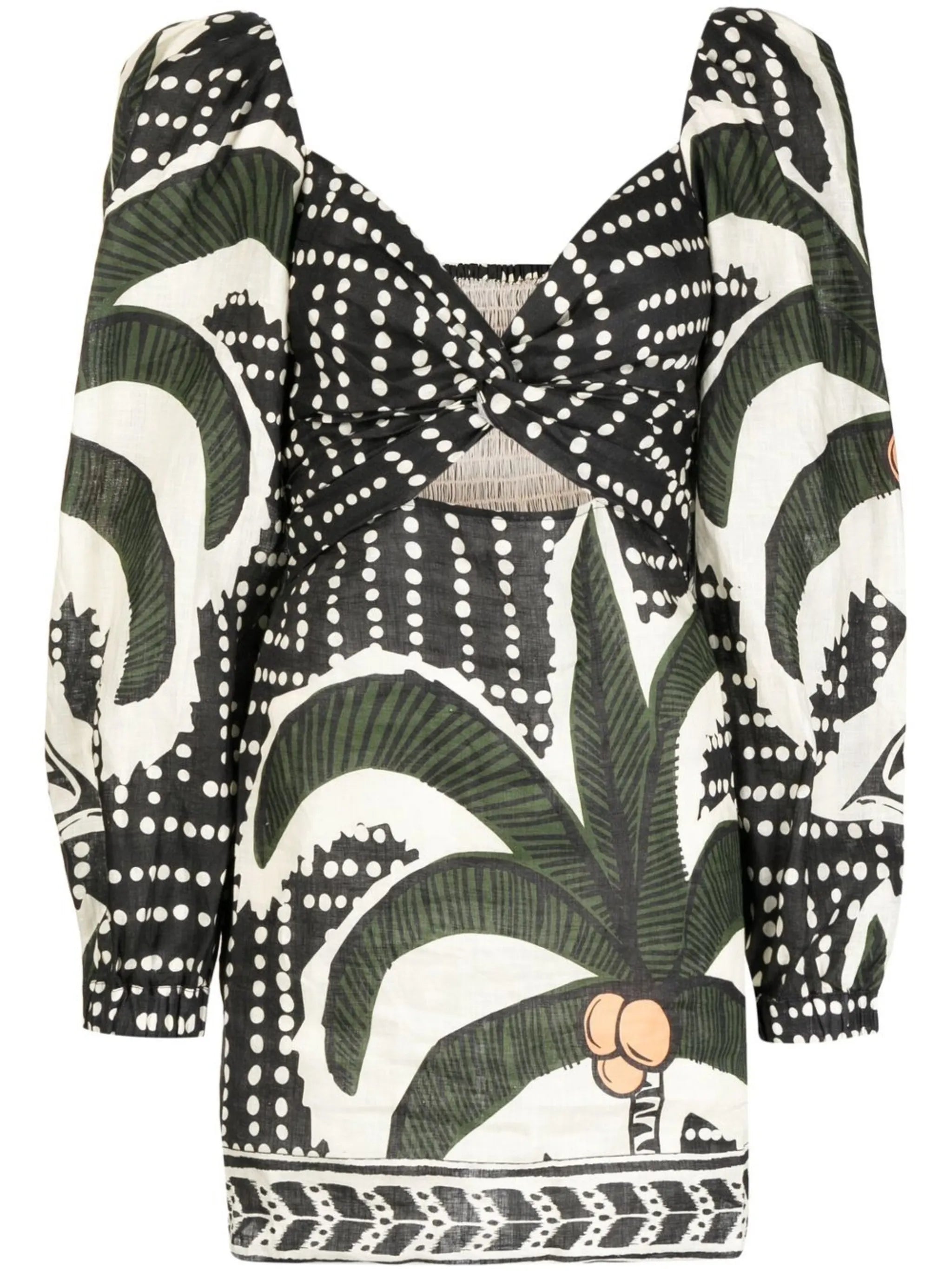 mini Atardecer tropical cutout-detail dress