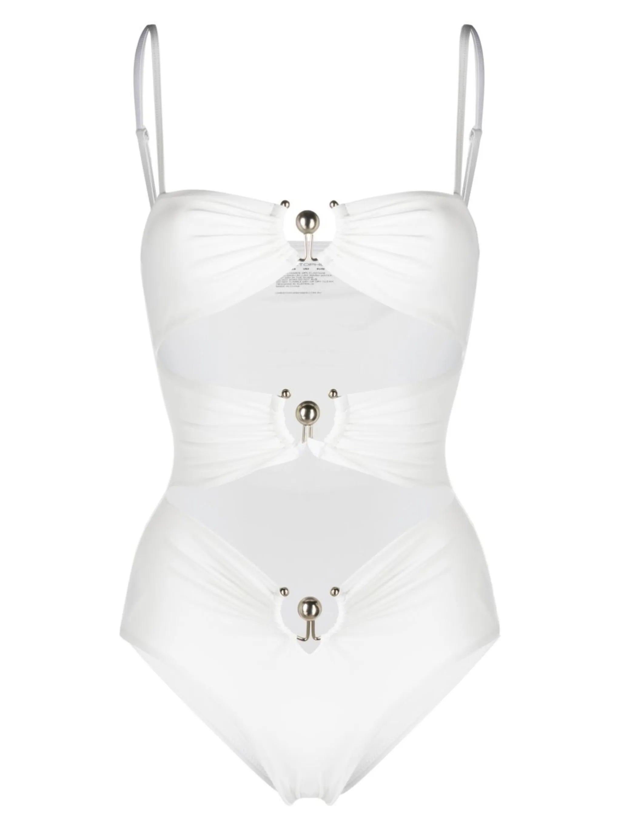 square neck cut-out swimsuit