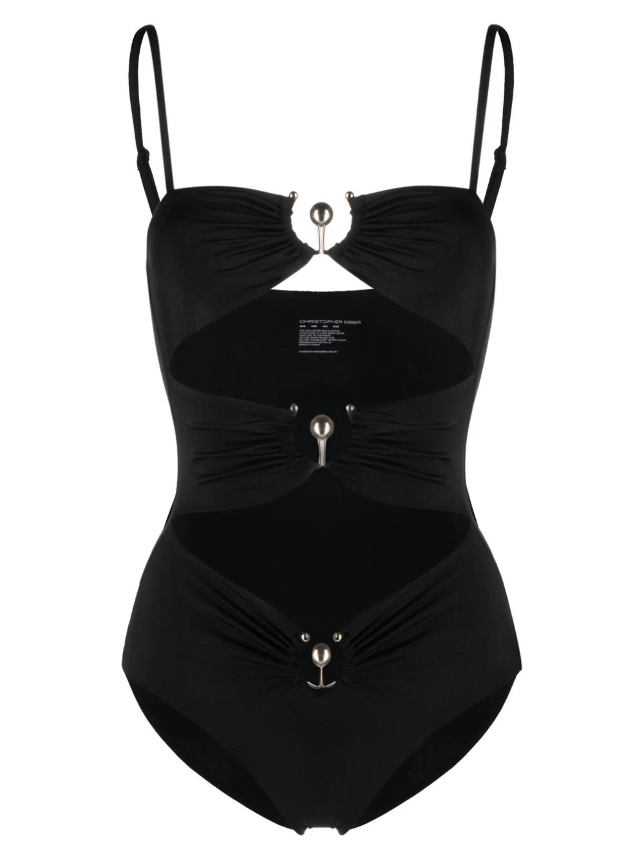 square neck cut-out swimsuit