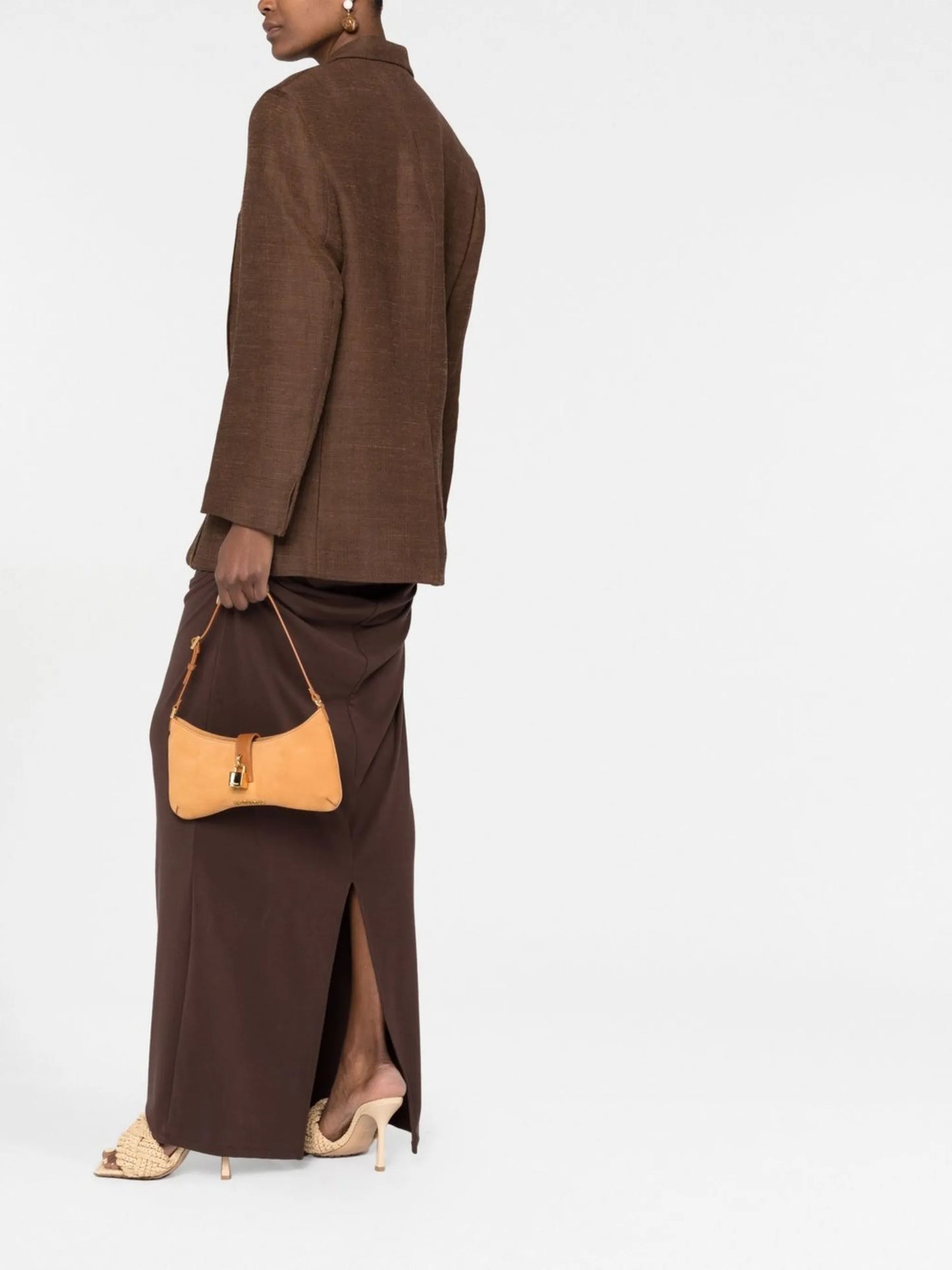 Le Bisou Cadenas suede shoulder bag