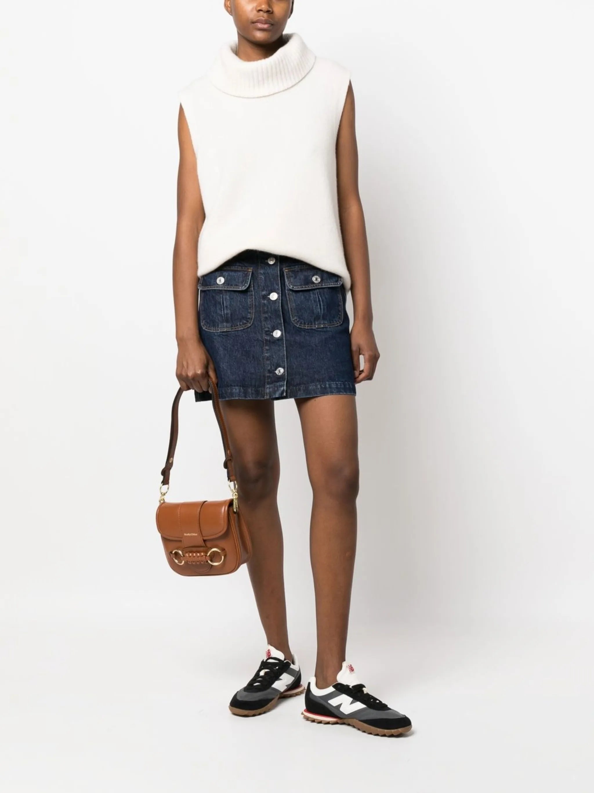 Saddie leather crossbody bag