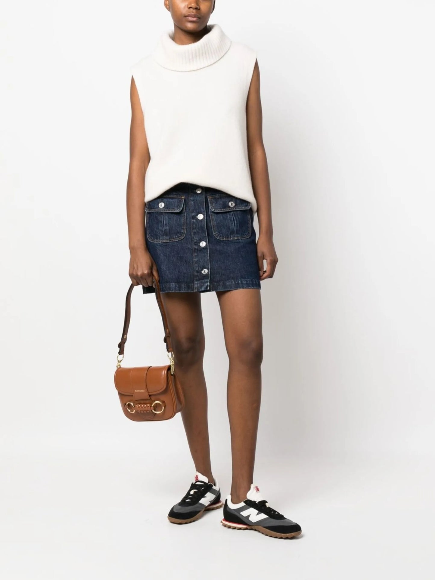 Saddie leather crossbody bag