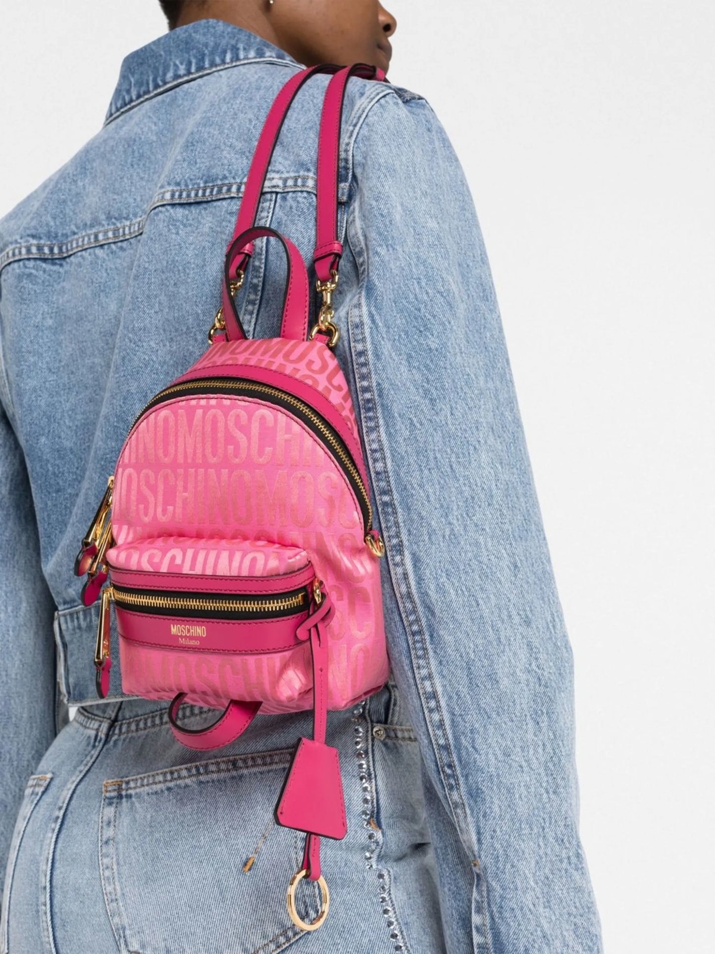 mini logo-print backpack