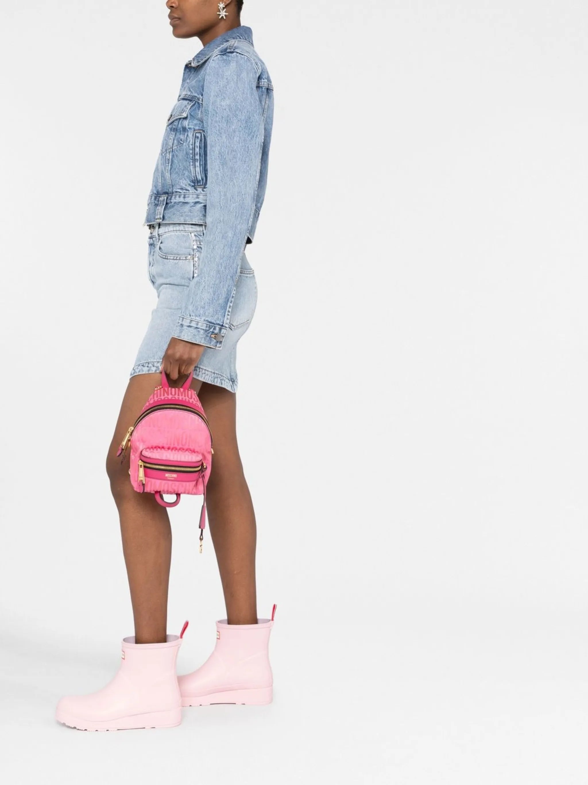 mini logo-print backpack