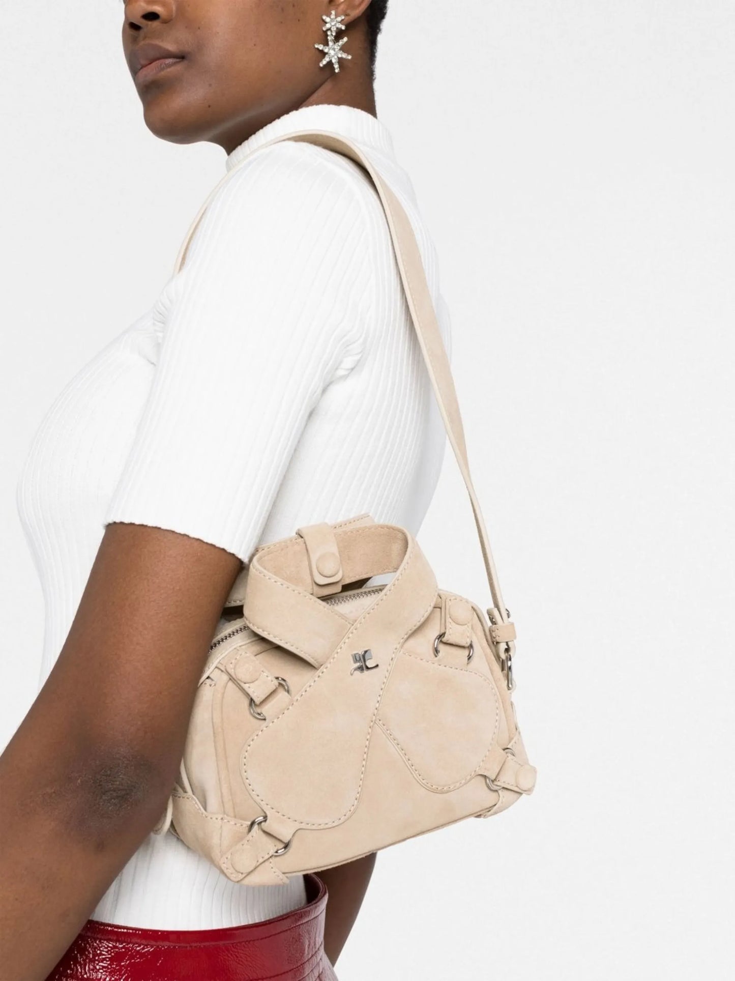 Loop X suede bag