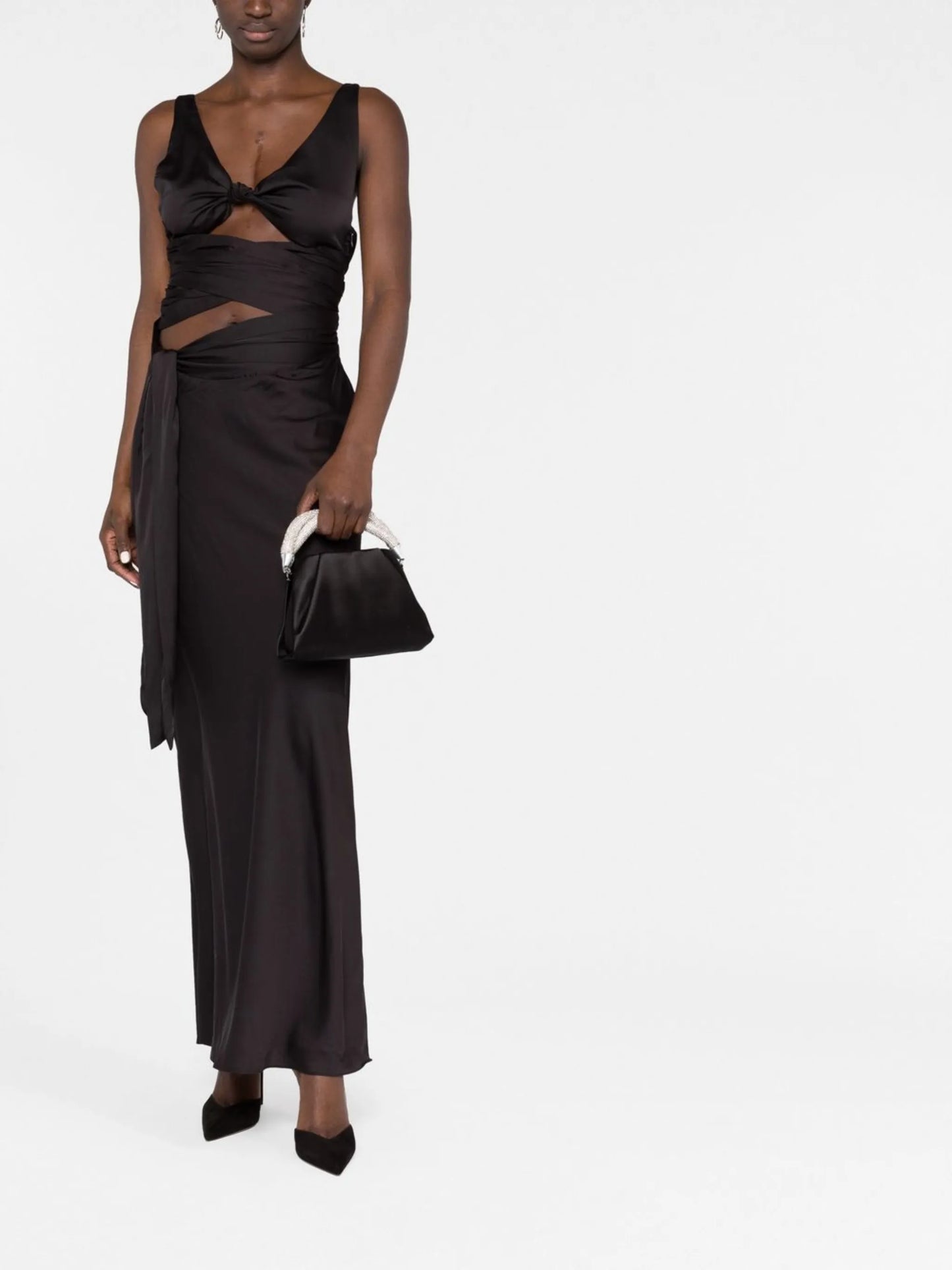 Berenice silk-satin bag