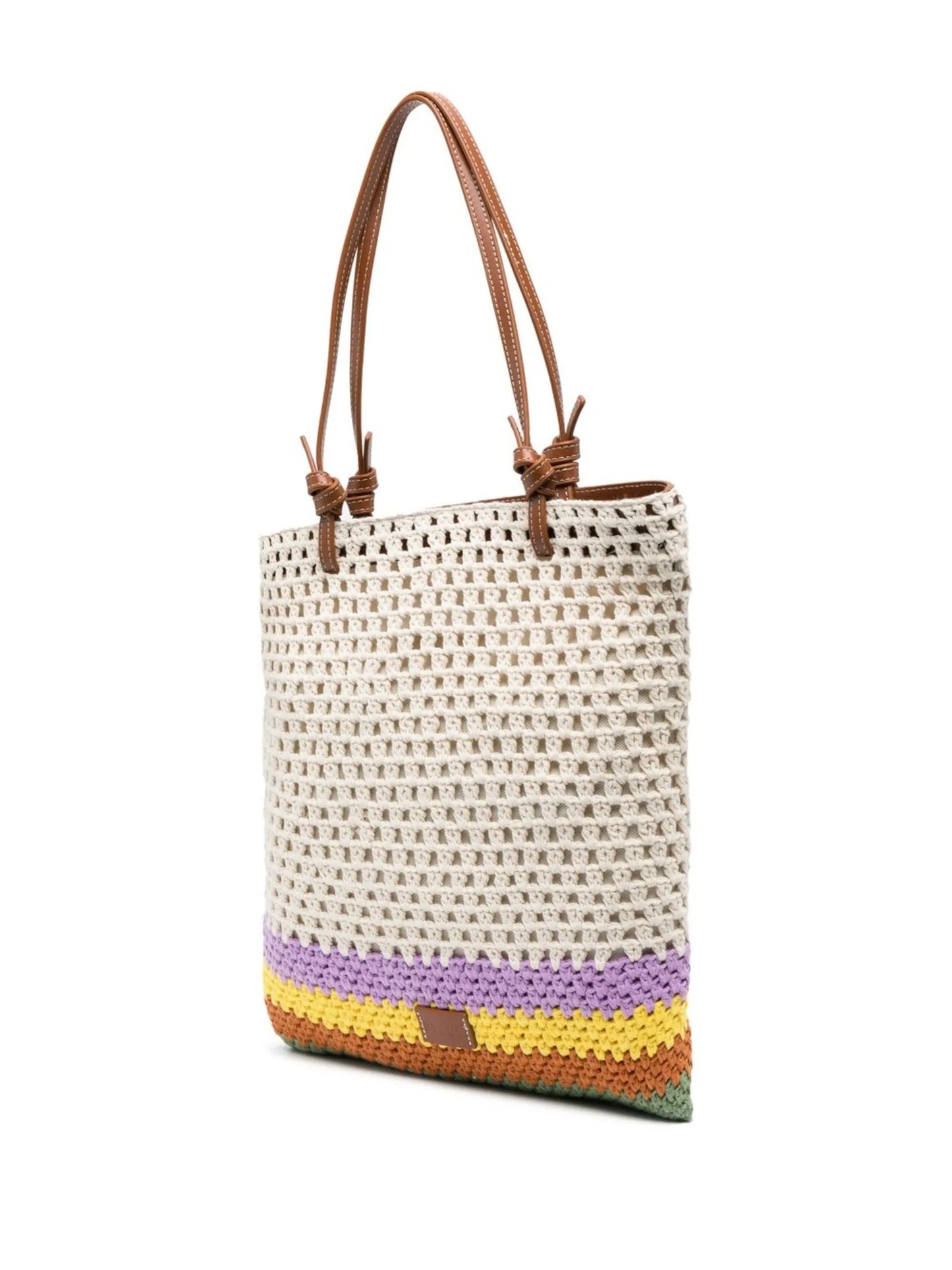 crochet-knit tote bag