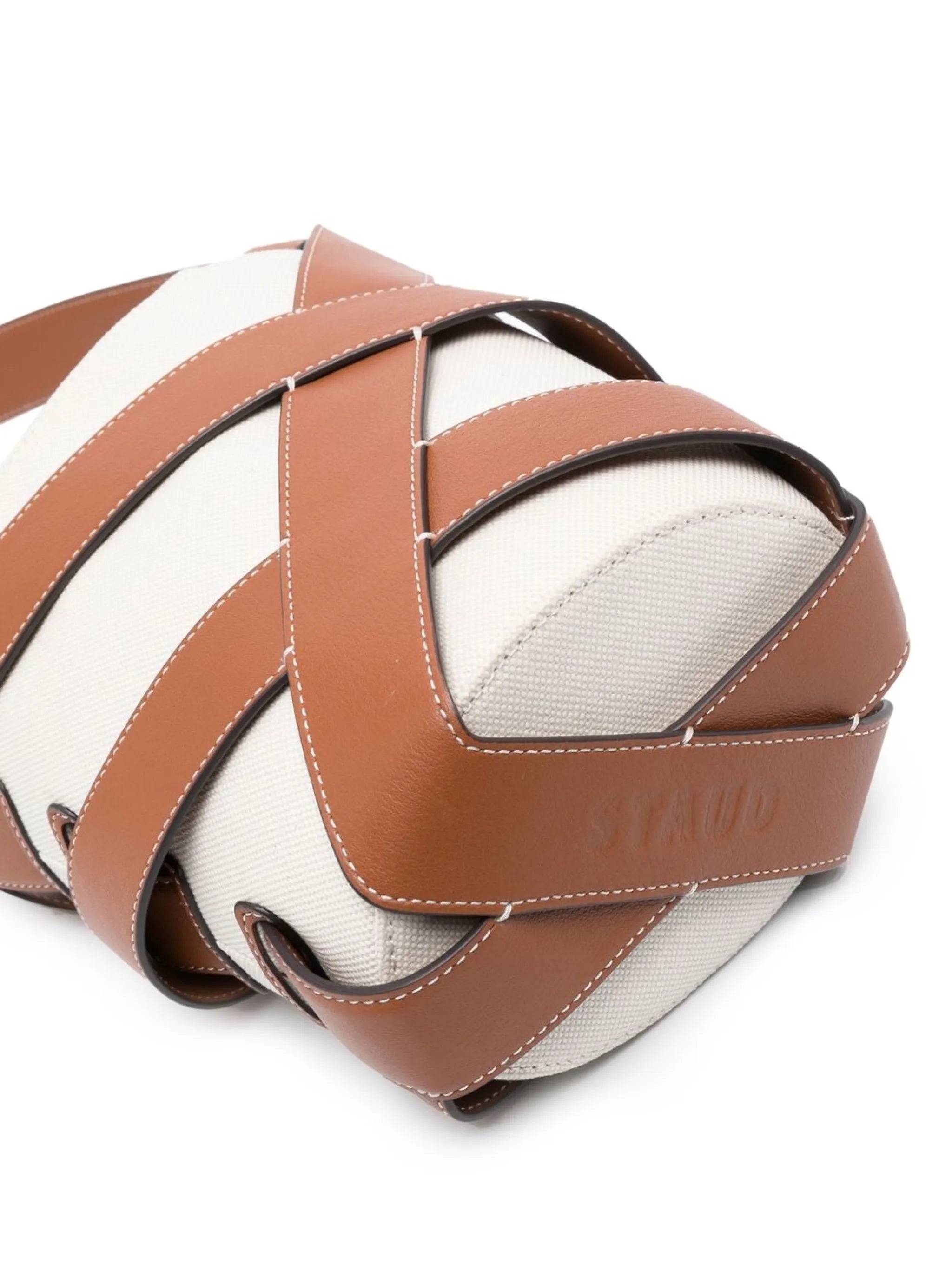 Hive leather-trim bucket bag