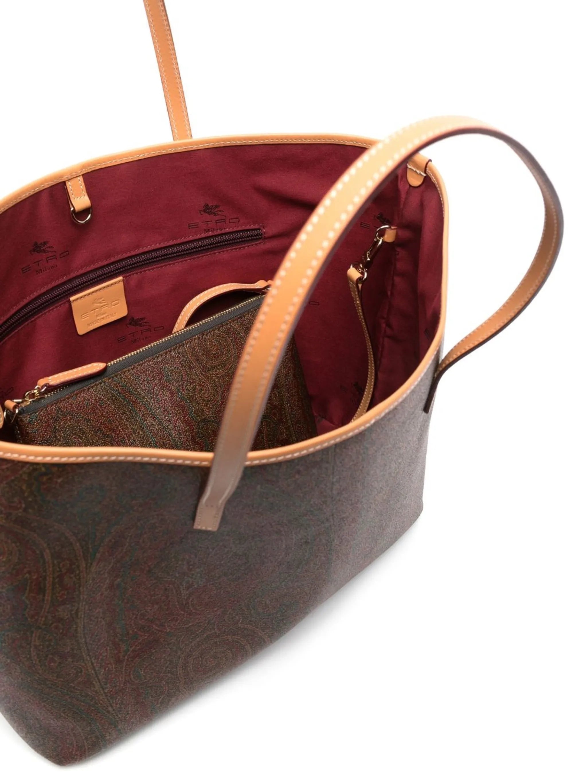 paisley-print tote bag