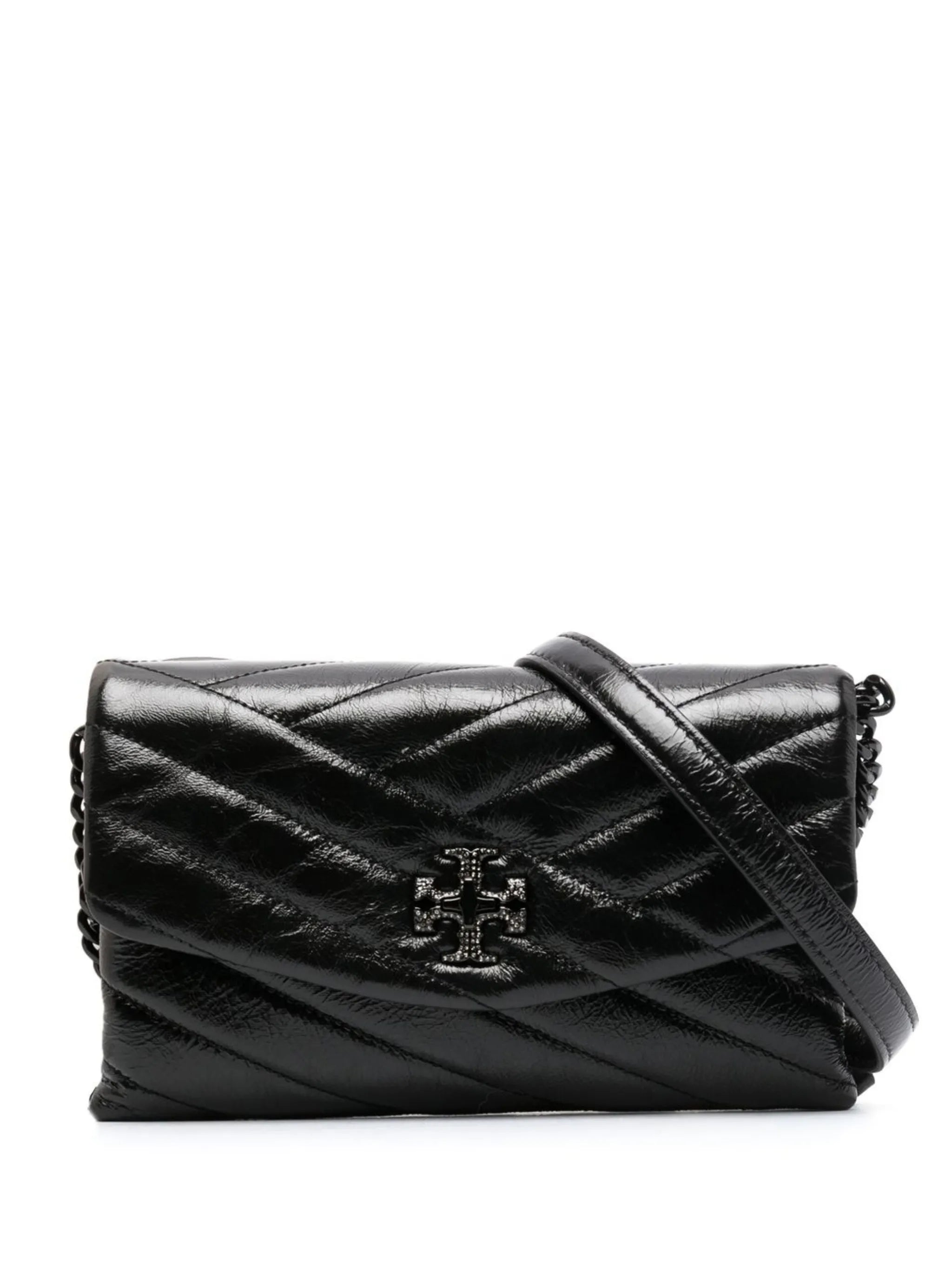 Kira metallic quilted crossbody bag