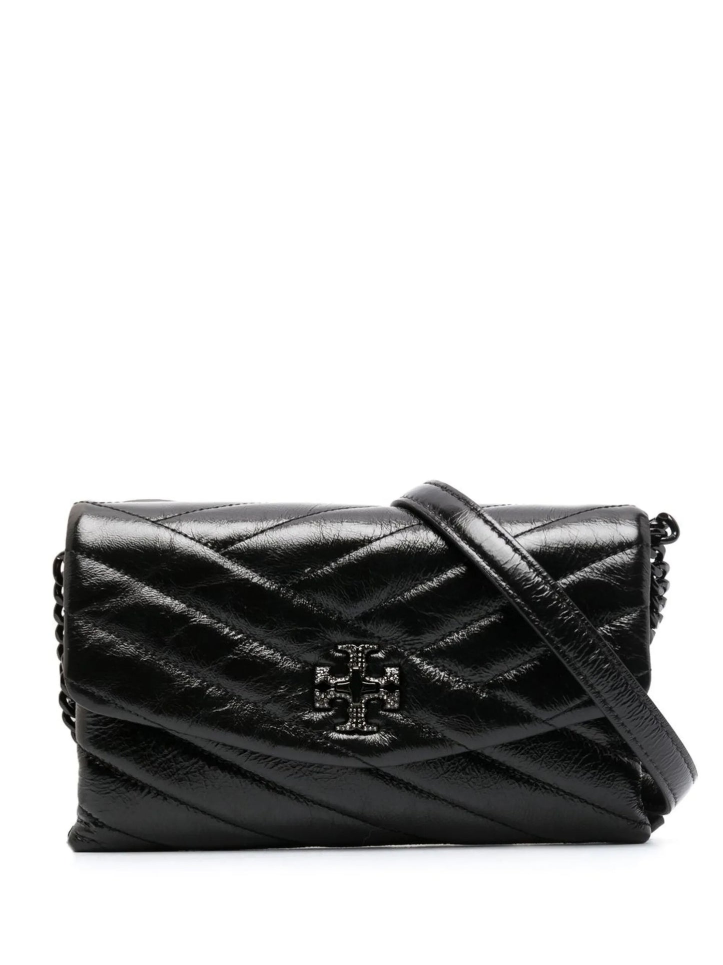 Kira metallic quilted crossbody bag