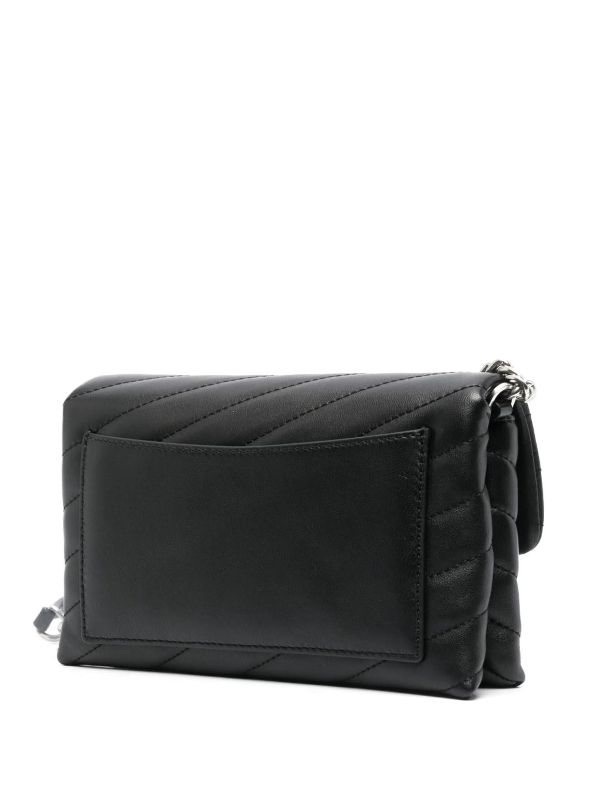 Chevron leather quilted bag