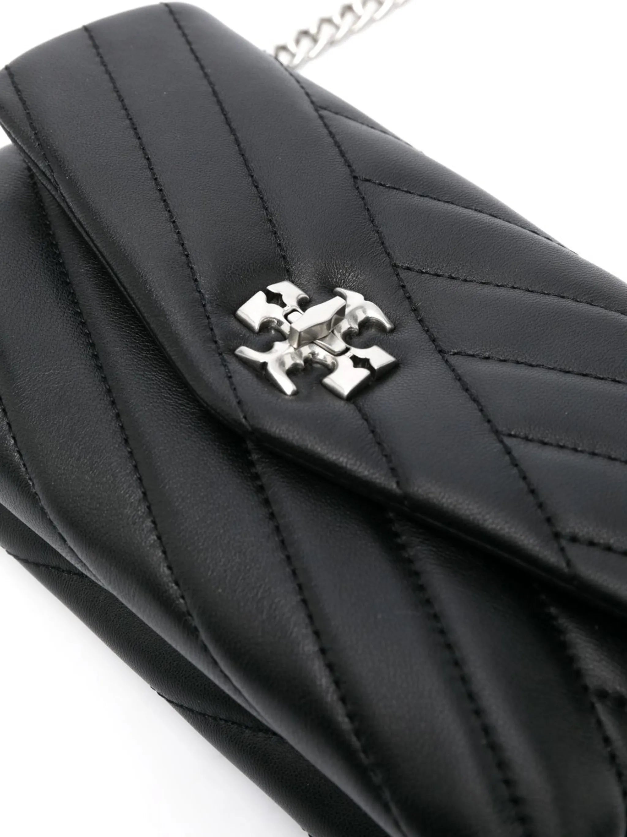 Chevron leather quilted bag