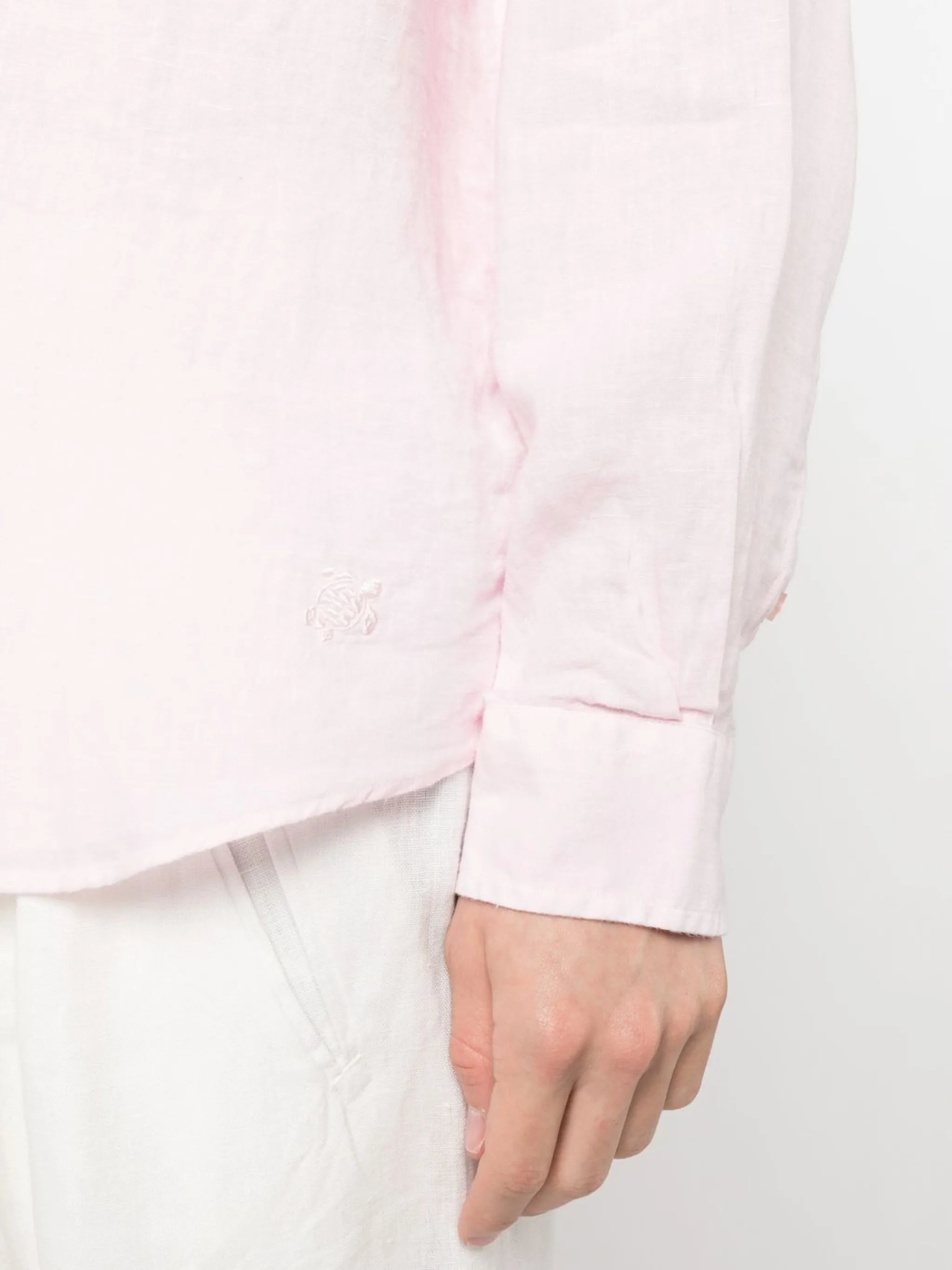 Caroubis long-sleeved linen shirt