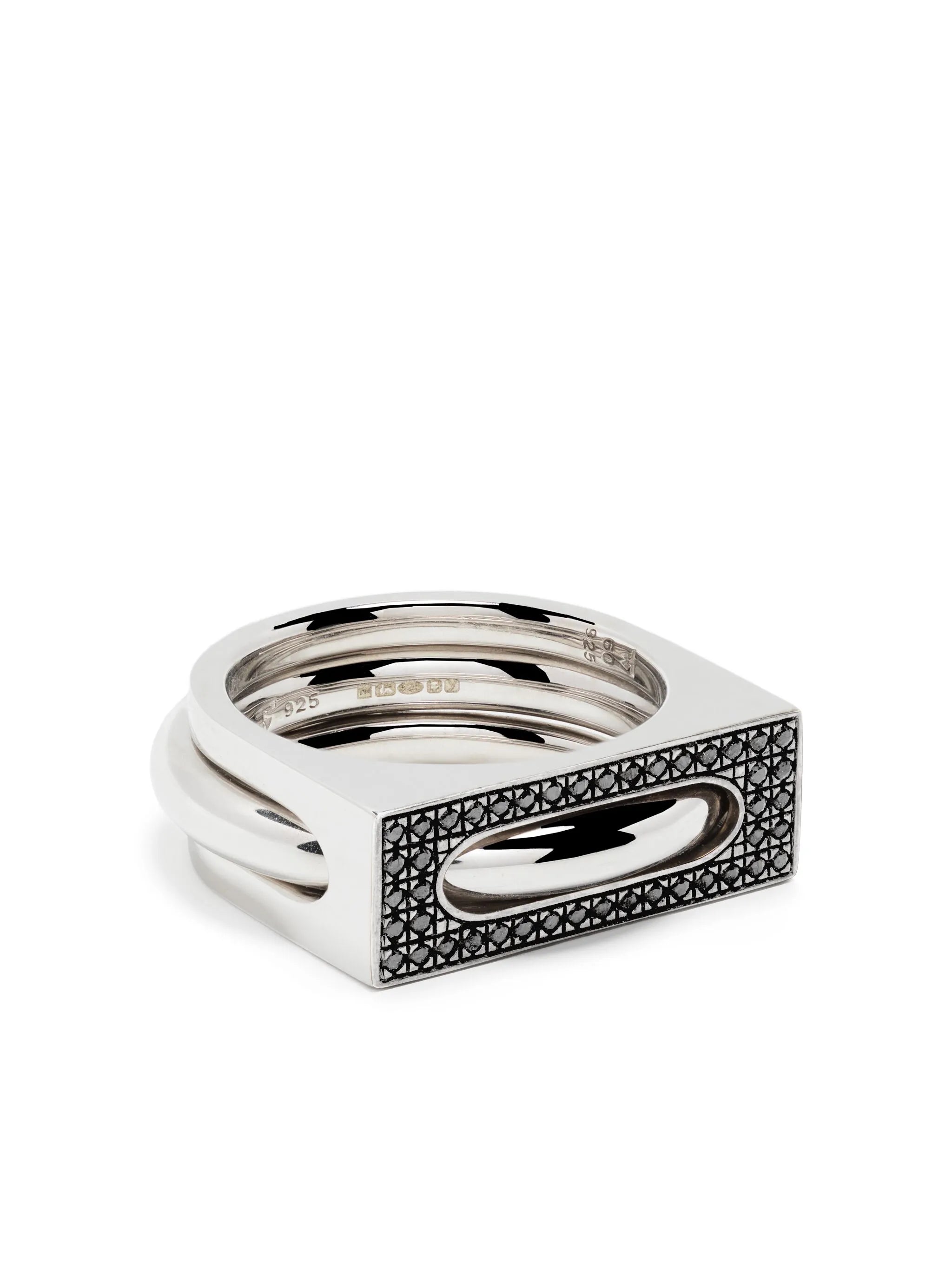 Cage sterling-silver ring