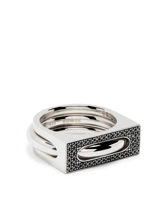 Cage sterling-silver ring