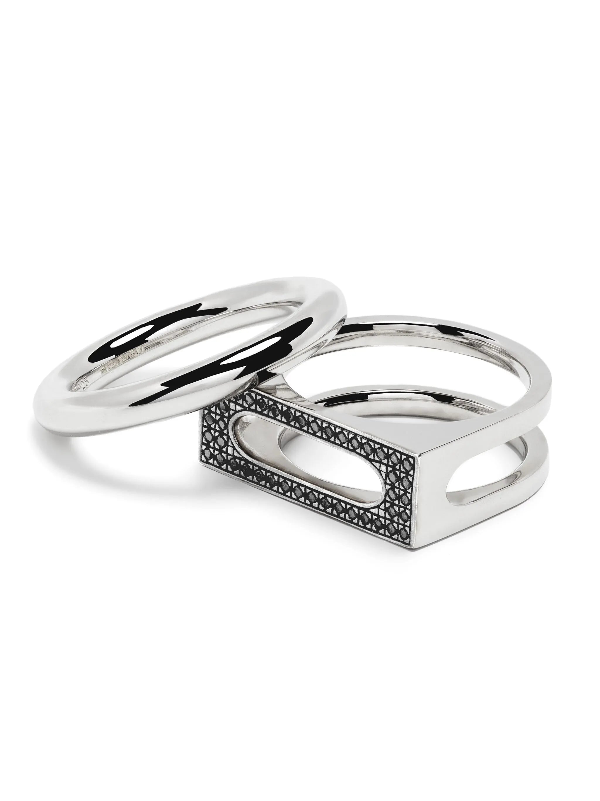 Cage sterling-silver ring