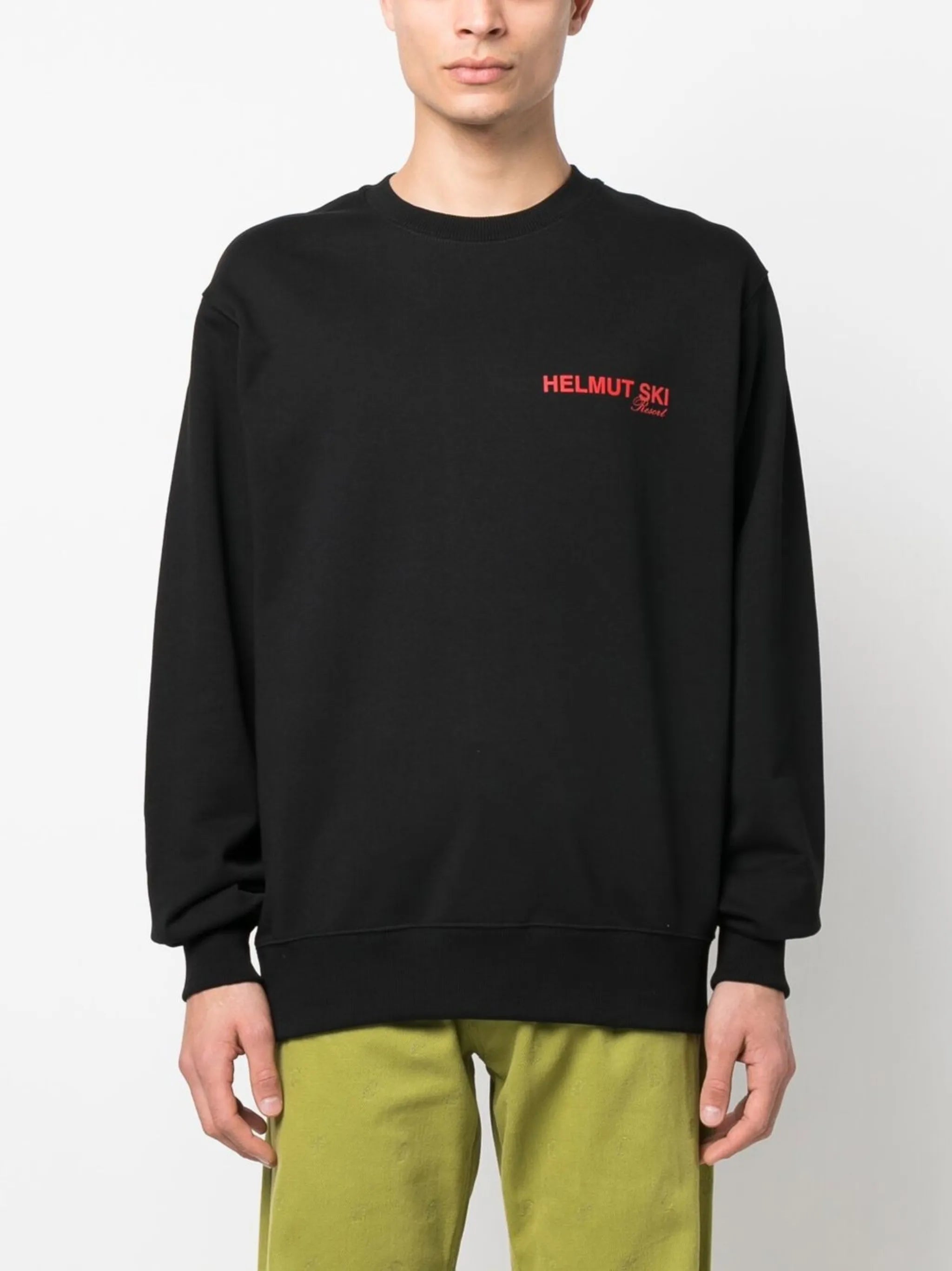 Black Logo-Print Sweatshirt