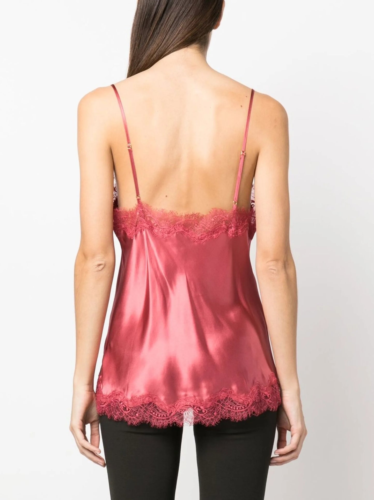 lace-trim silk camisole