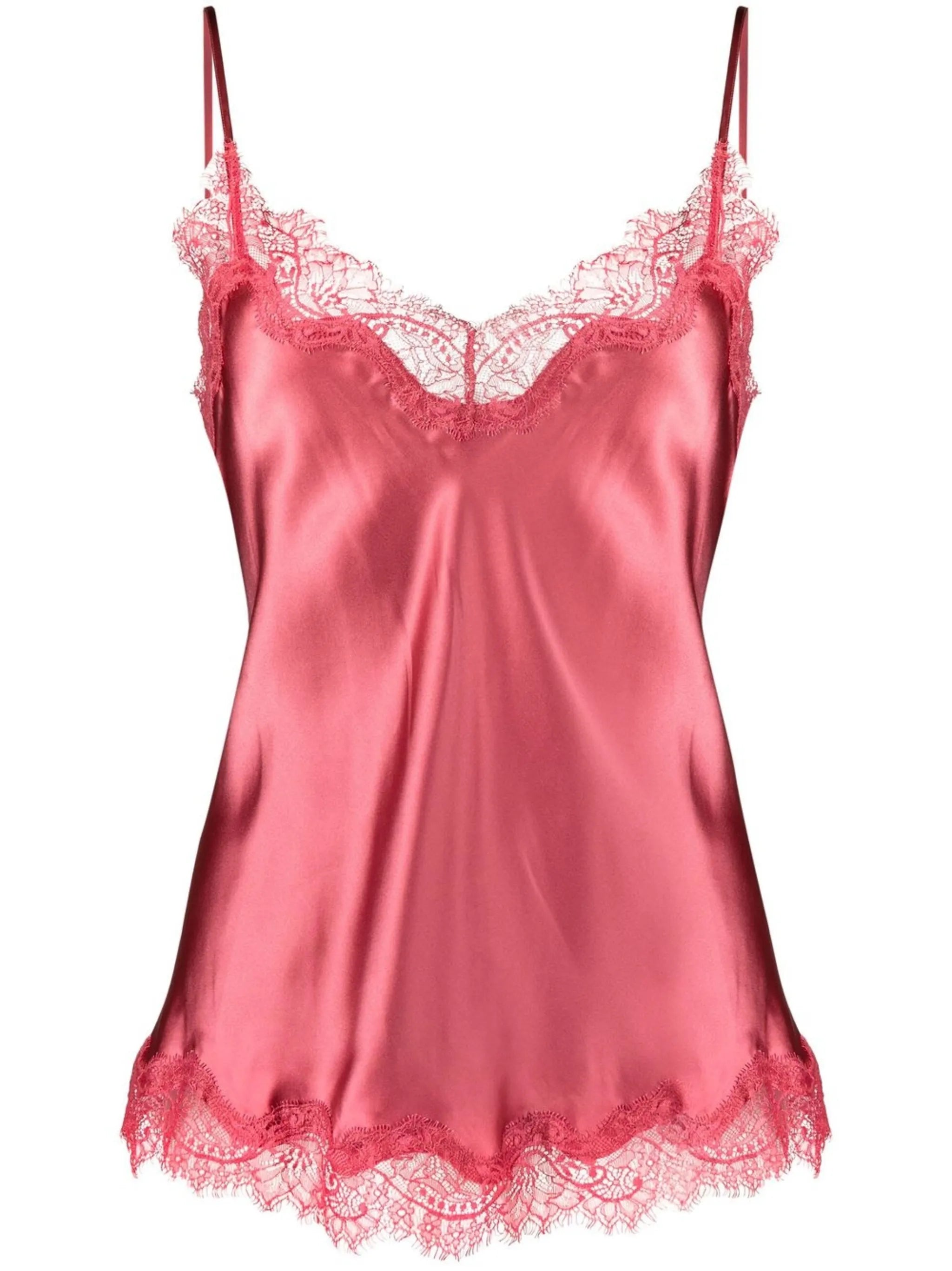 lace-trim silk camisole