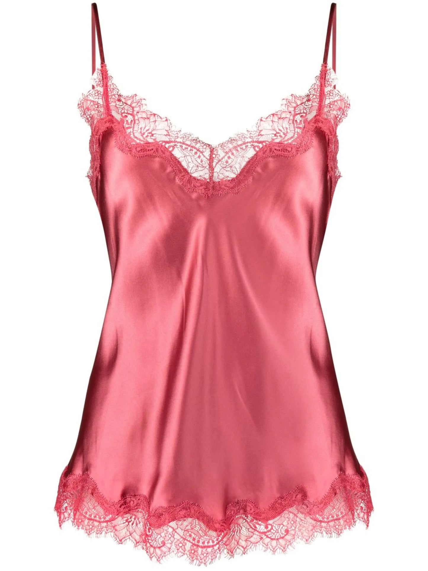 lace-trim silk camisole